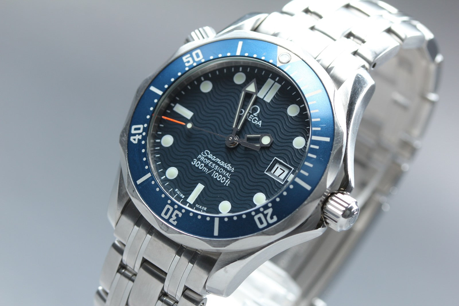 [Exc+5 Box] OMEGA Seamaster 300M 2561.80 Cal.1538 Blue 36mm Men's Quartz Watch