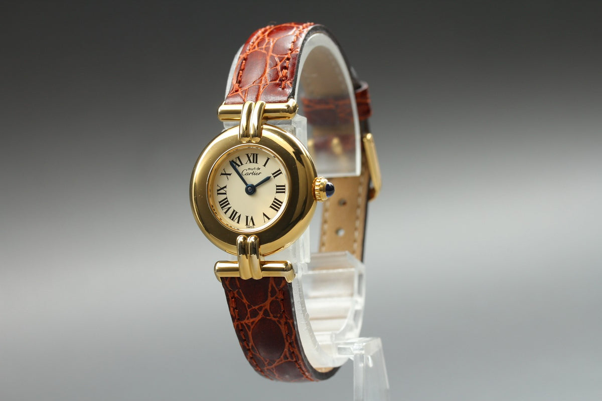 [Overhauled] Cartier Must Colisee Vermeil 590002 Brown Gold Women's Quartz Watch