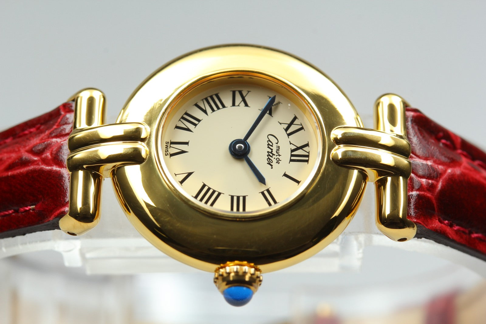Vintage[Near MINT- Box] Cartier Must Colisee Vermeil 590002 Women's Quartz Watch