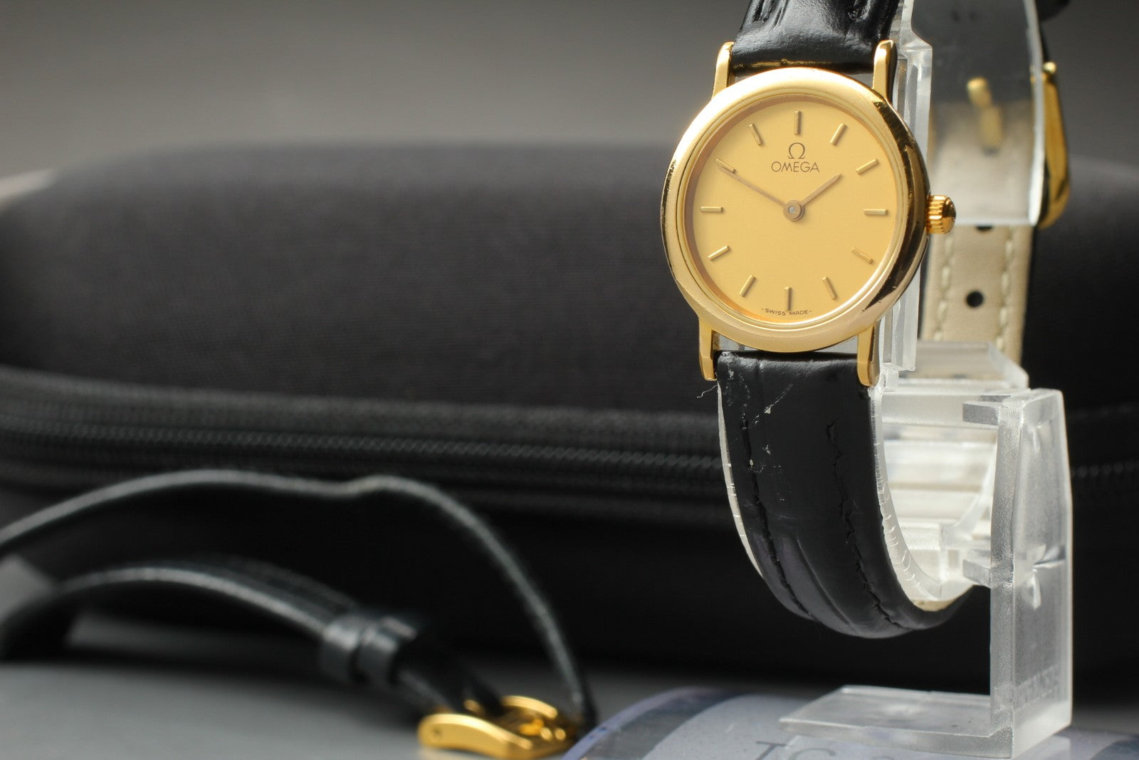 Vintage[Exc+5] OMEGA De Ville Cal.1459 595.0097.2 22mm Gold Quartz Women's Watch