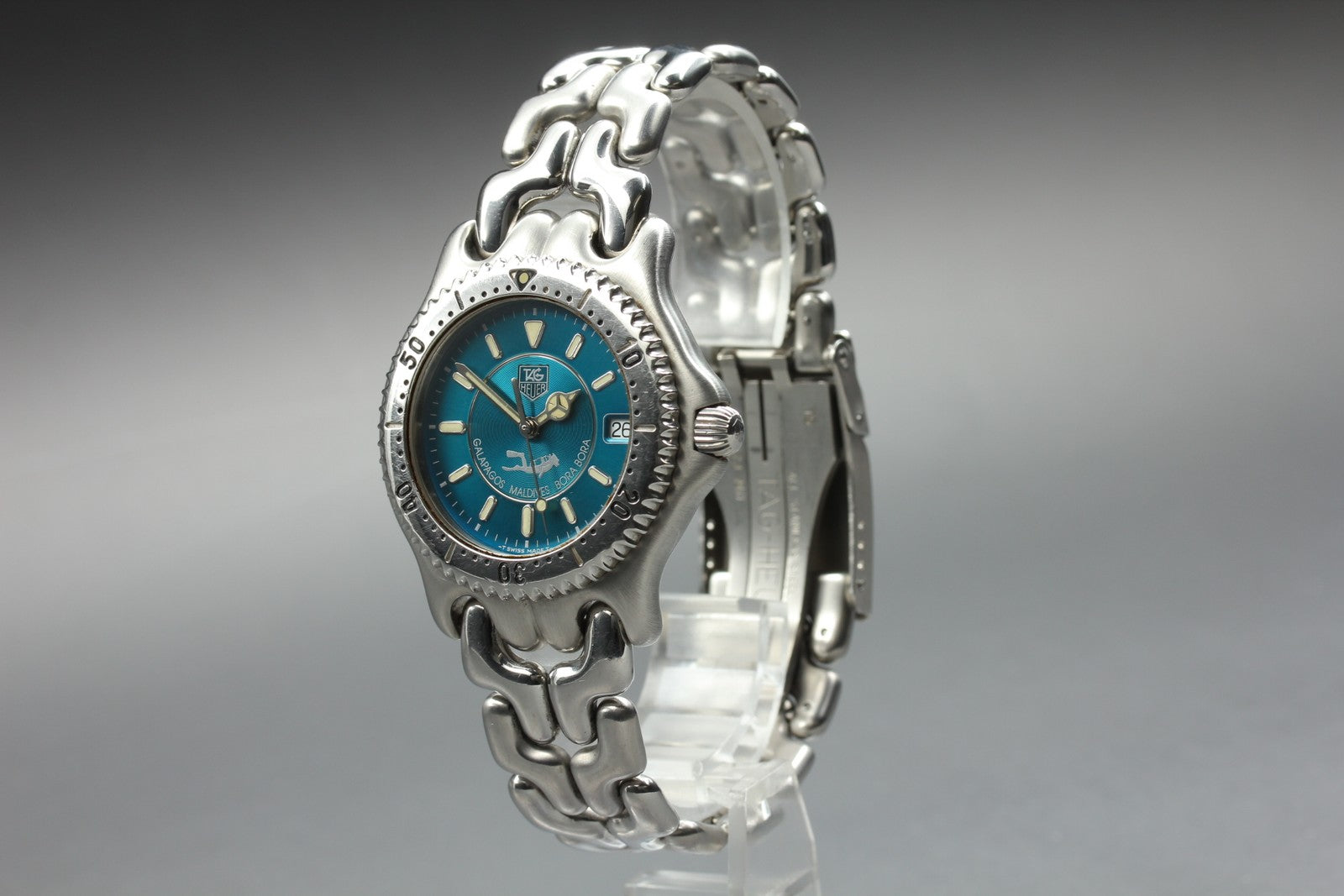 Limited Edition TAG HEUER SEL "Teal" Bora Bora WG111K Quartz Men's Watch 36mm JP