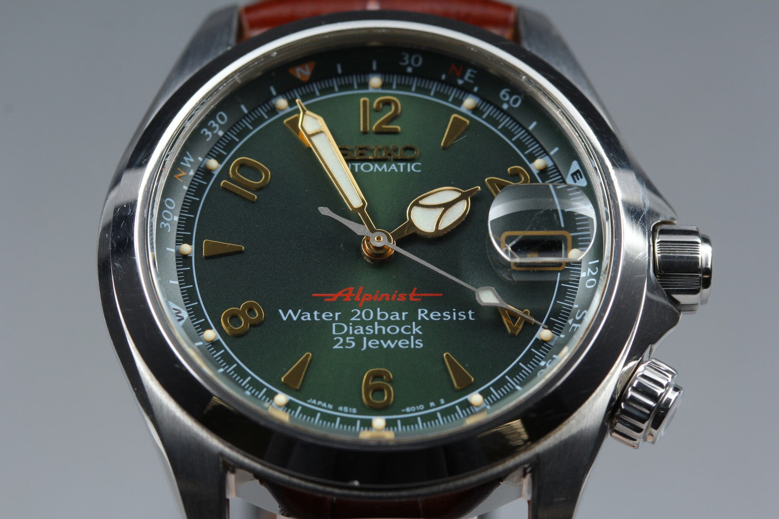 [Overhauled] SEIKO Red Alpinist 4S15-6000 SCVF009 Green Automatic Men's Watch