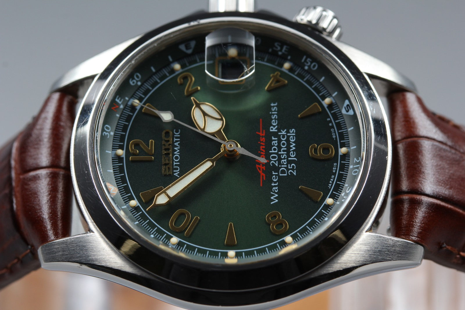 [Overhauled] SEIKO Red Alpinist 4S15-6000 SCVF009 Green Automatic Men's Watch