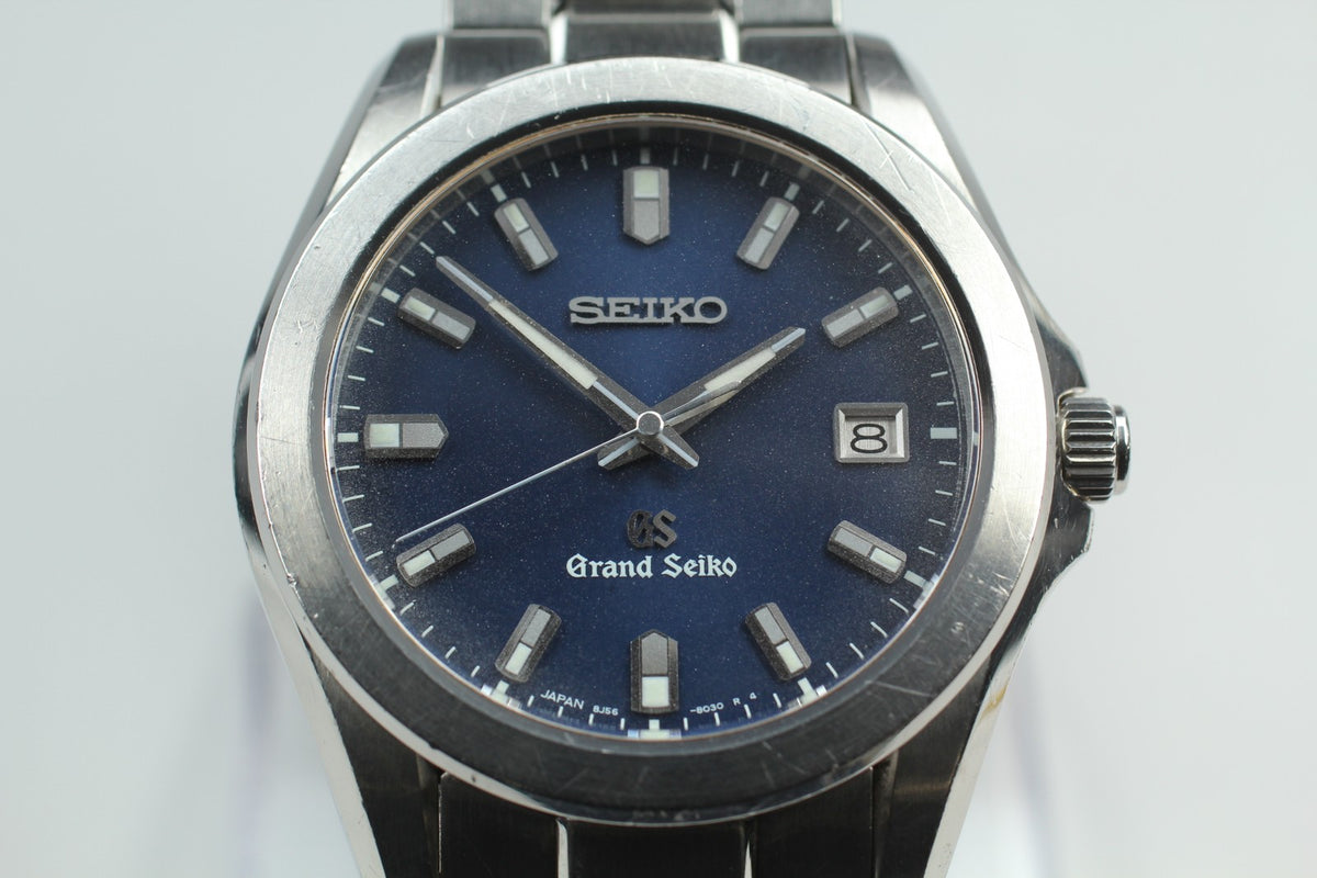 Grand SEIKO GS 8J56-8020 SBGF019 Navy Blue Dial Men's Quartz Watch JAPAN [Box]