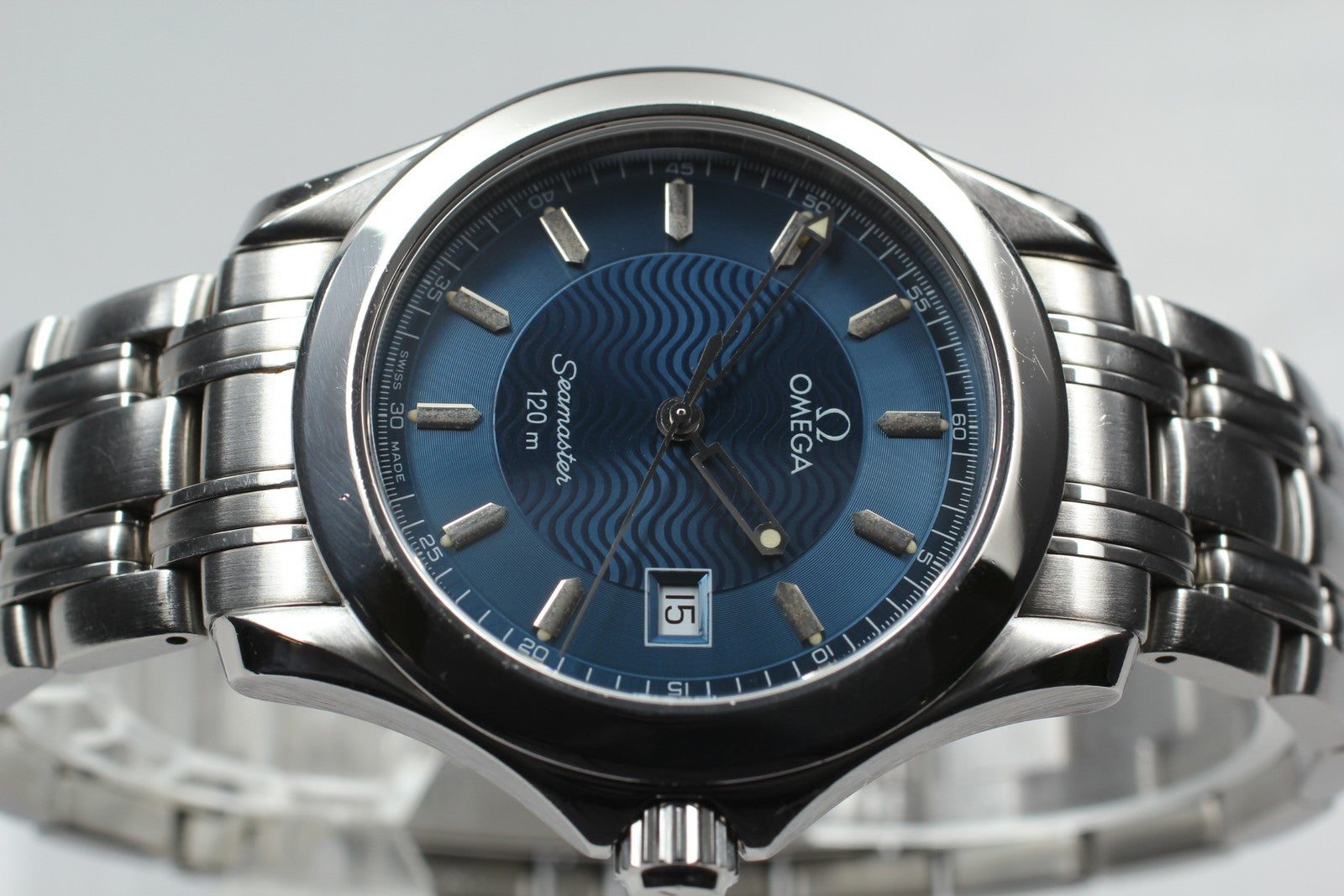 Overhauled[Exc+5] OMEGA Seamaster 120m 2511.81 Cal.1538 36mm Blue Qz Men's Watch