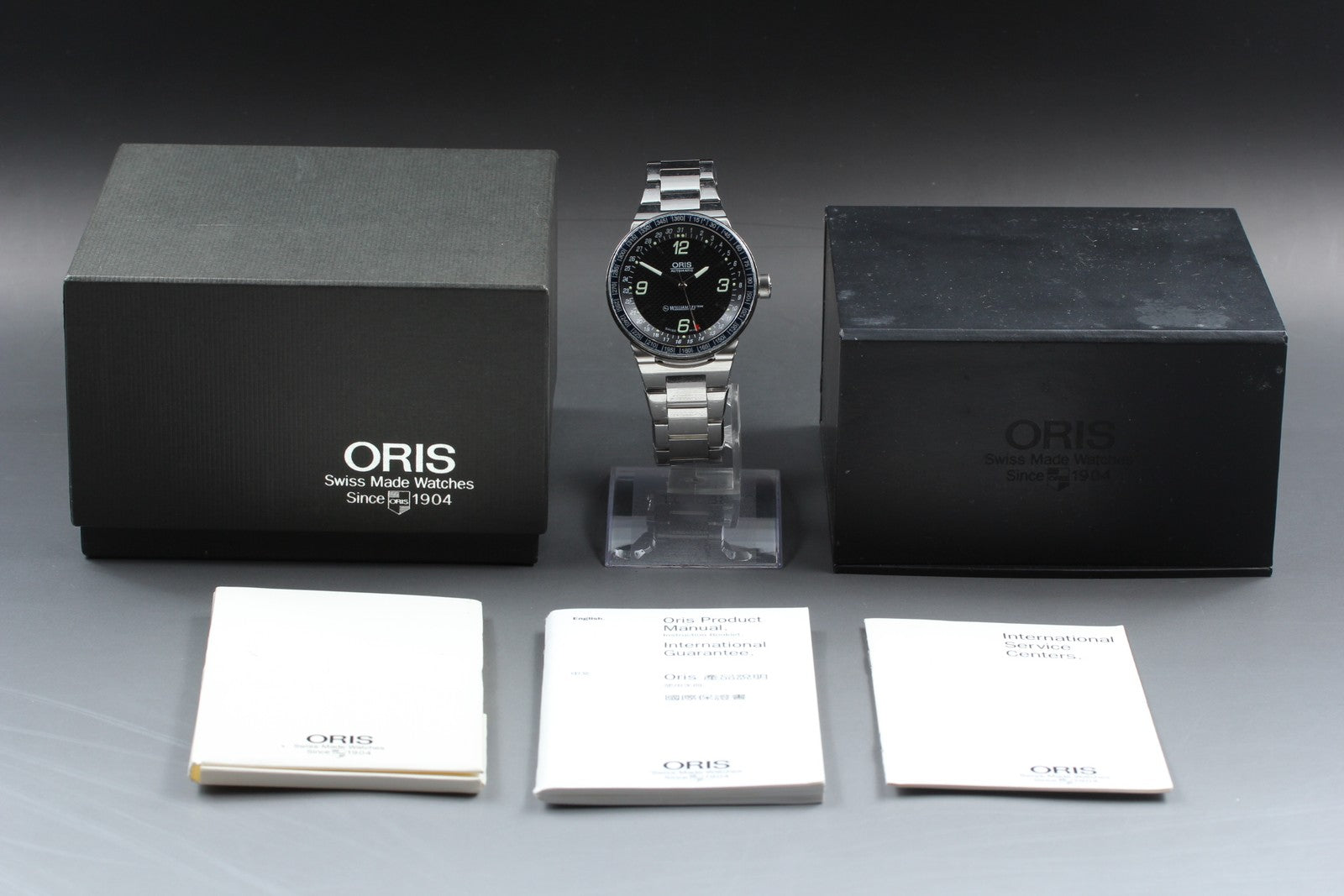 ORIS Williams F1 Team Pointer Date 7585 Automatic Men's Watch 42mm JAPAN Box