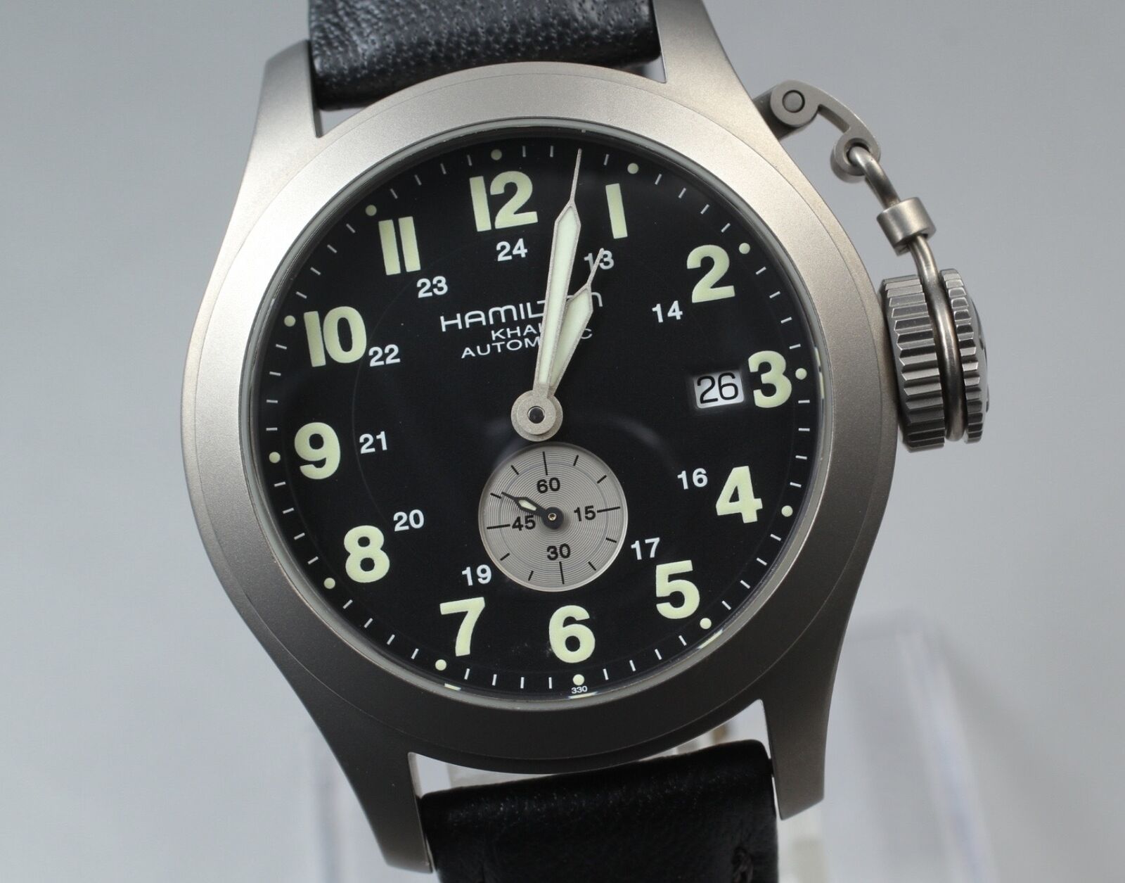 [Near MINT] Hamilton Khaki Navy Frogman Titanium H774450 Black AT Men's Watch JP