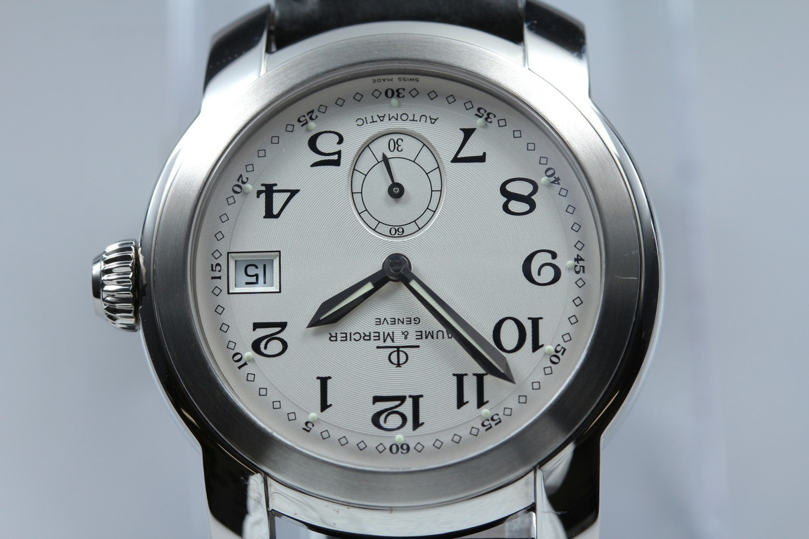 Baume & Mercier Capeland MV045221 Men's Silver Automatic Date Watch 39mm Exc+5