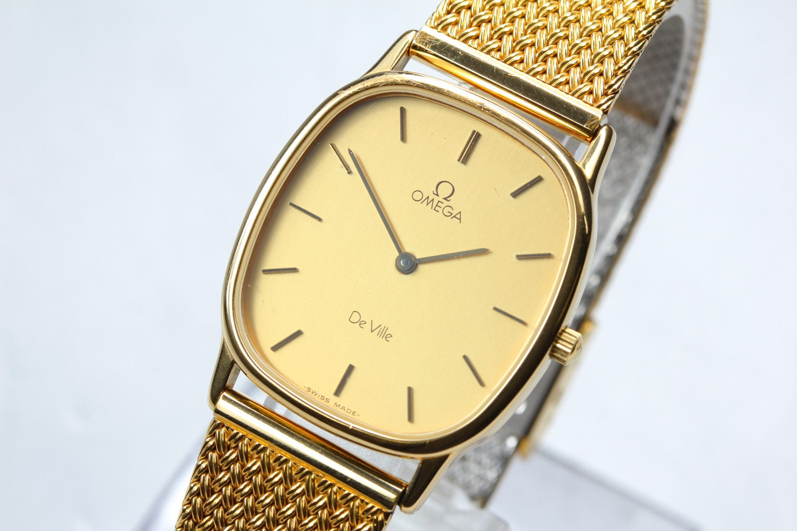 [Exc+5 Box] Omega De Ville 191.0220 Cal.1434 28mm Gold Dial Quartz Men's Watch