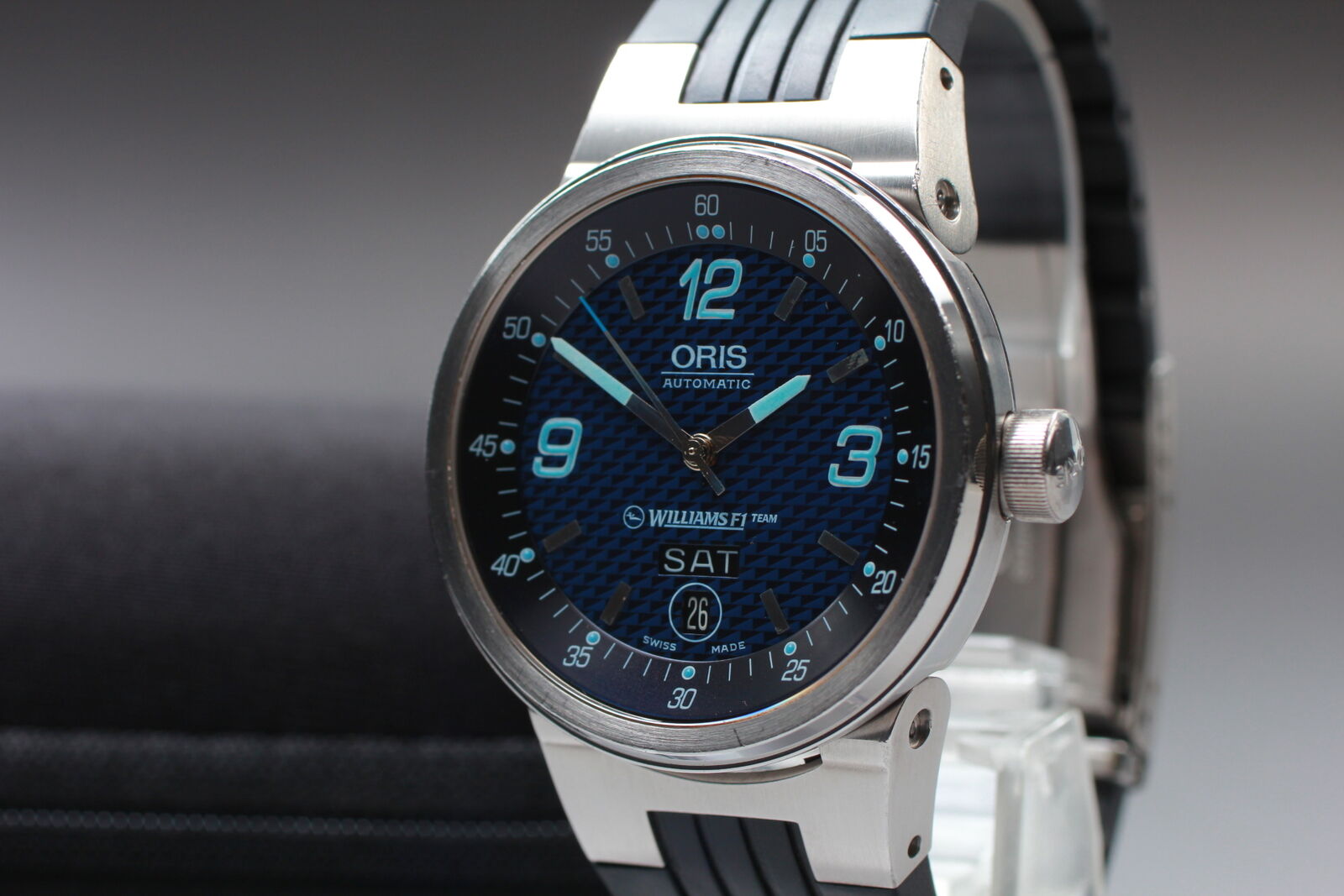 [Exc+5] ORIS Williams F1 7560 Automatic Blue Dial Day Date Men's Watch JAPAN