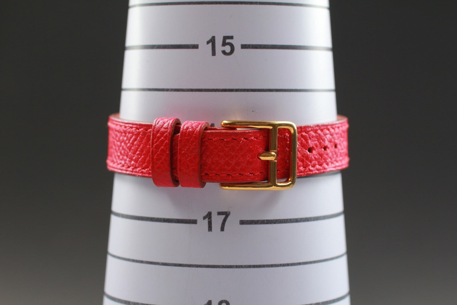 Vintage [Exc+5 Box] HERMES Kelly Watch Gold Red "B" Woman's Quartz Watch JAPAN