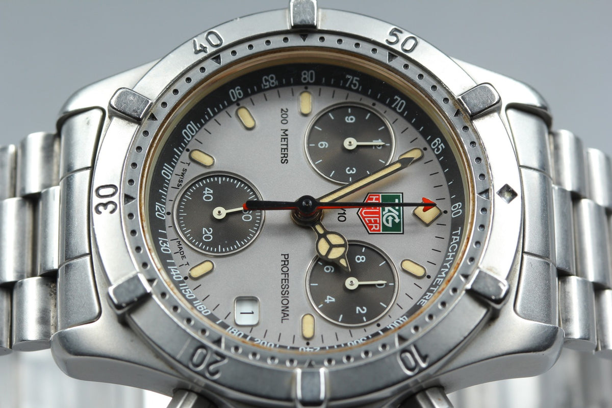 Vintage TAG Heuer 2000 Professional CE1111 Quartz Gray Men's Watch 40mm JAPAN