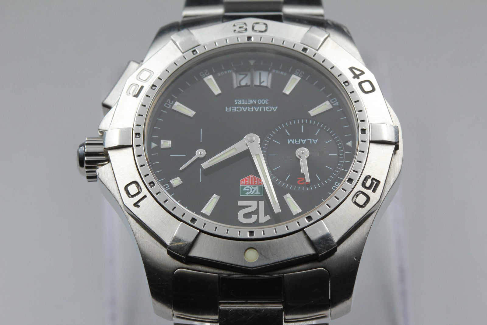 Exc+5*Box Vintage TAG Heuer Aquaracer WAF111Z Black Quartz Men's Watch 40mm JP