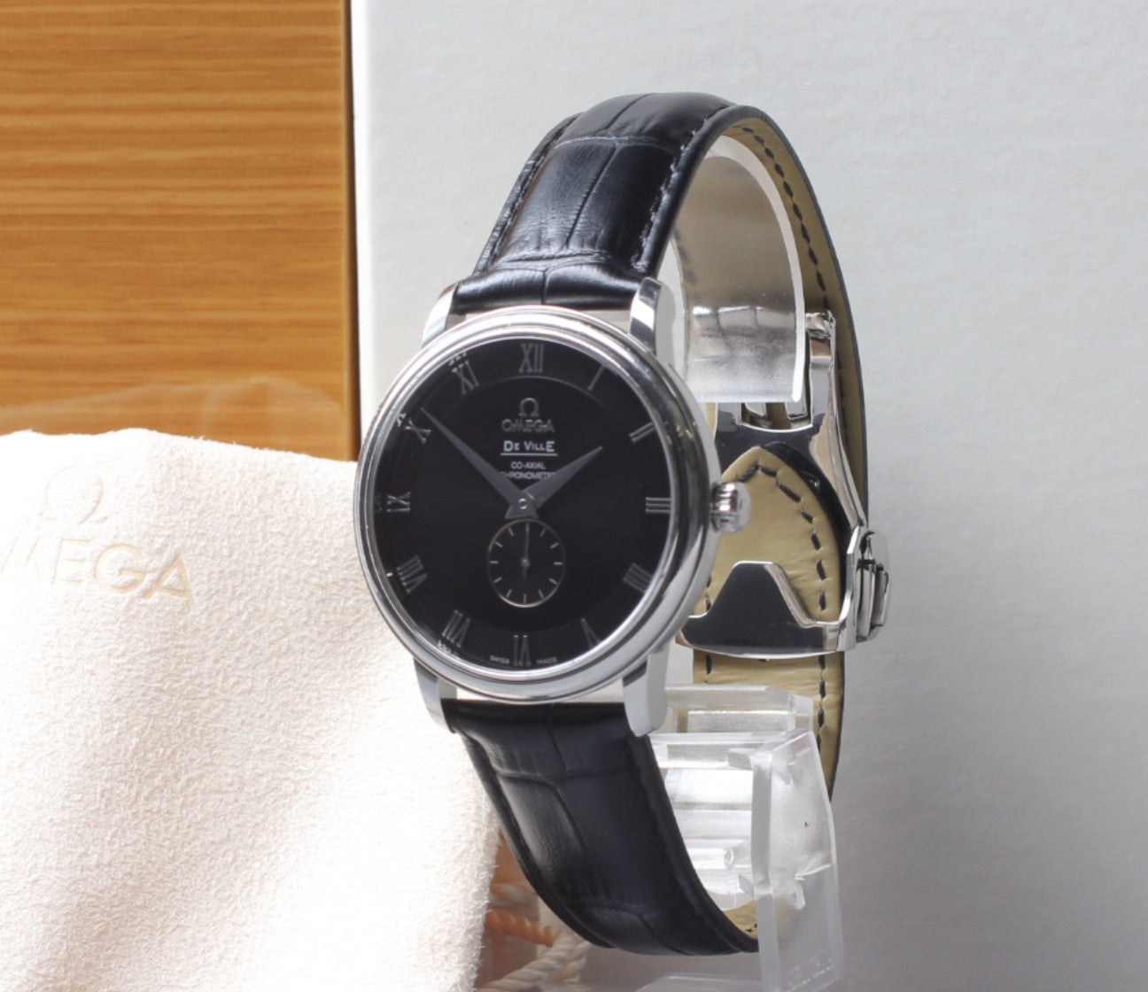 [Exc+5 Box] Omega De Ville Prestige 4813.50.01 38mm Black Automatic Men's Watch