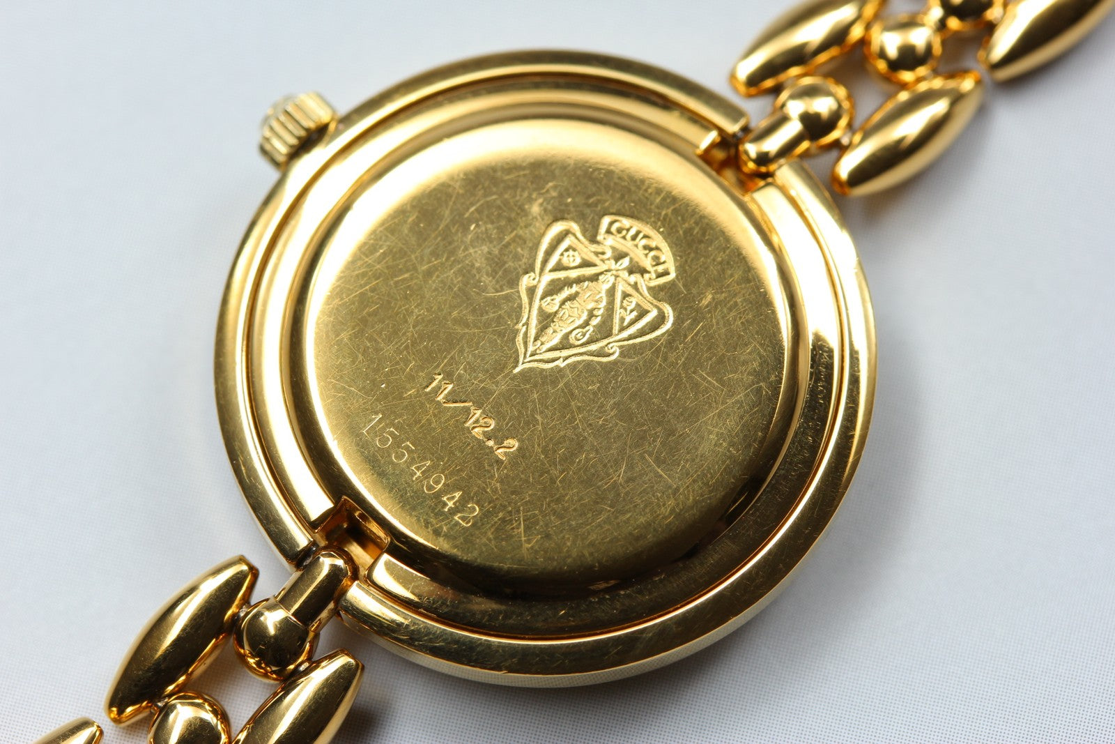 [Overhauled] Gucci Change Bezel 11/12.2 Gold  Women's Quartz Watch Vintage Box