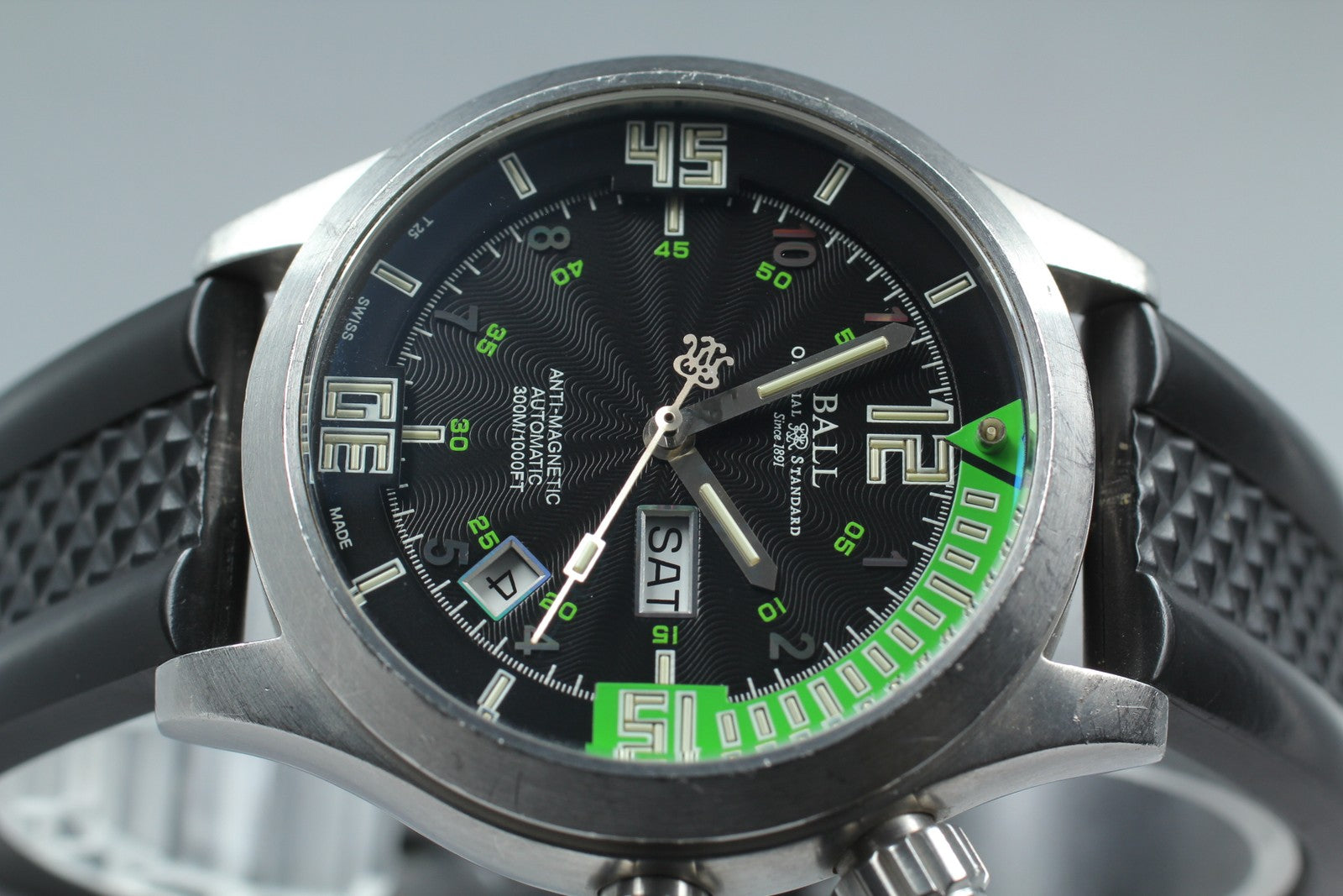BALL Engineer DM1020A Black Dial Automatic Day/Date Men's watch 41mm JAPAN Box