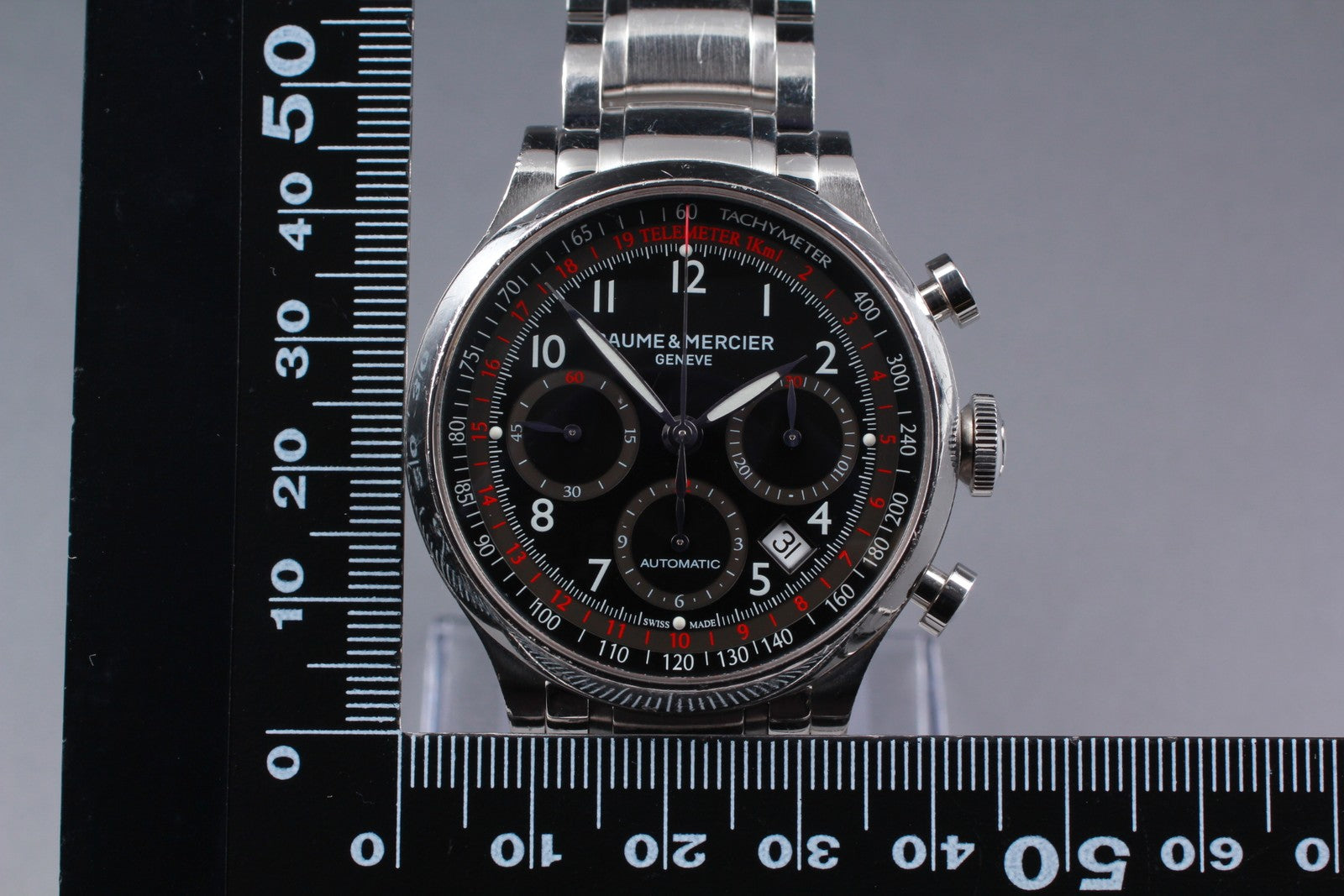 Baume & Mercier Capeland 65726 Black Chronograph Automatic Men's Watch 42mm JP