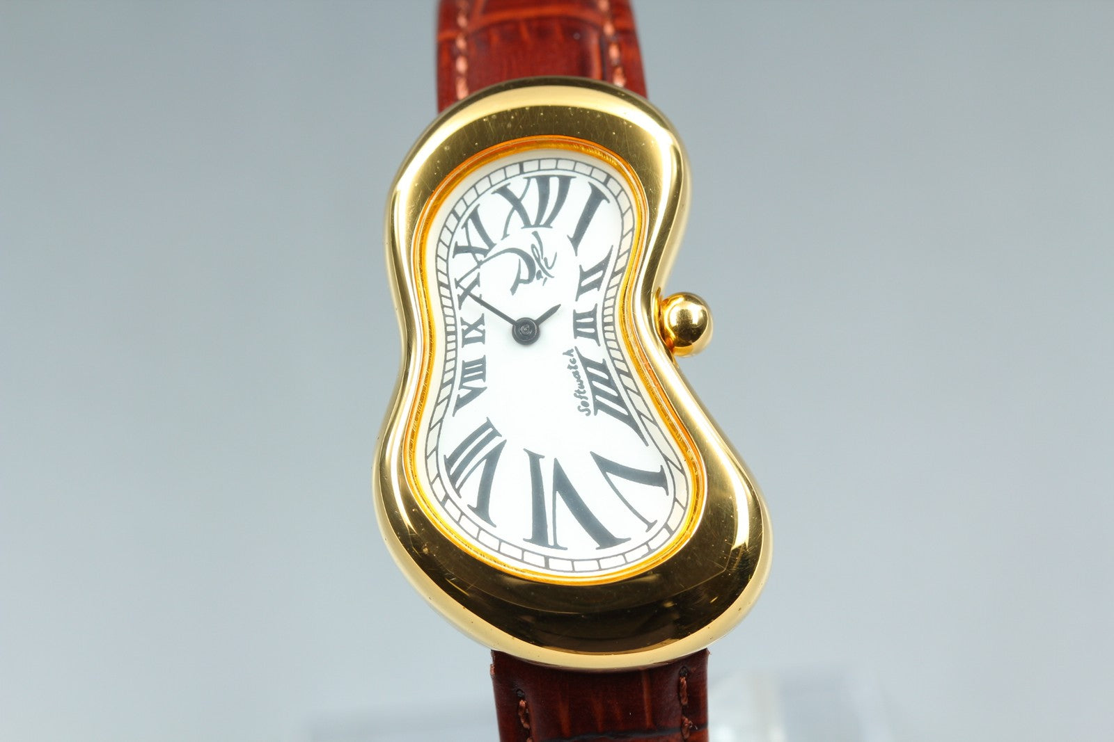 Salvador Dali softwatch 022146 Gold Brown 26mm Unisex Quartz Watch JAPAN [Box]