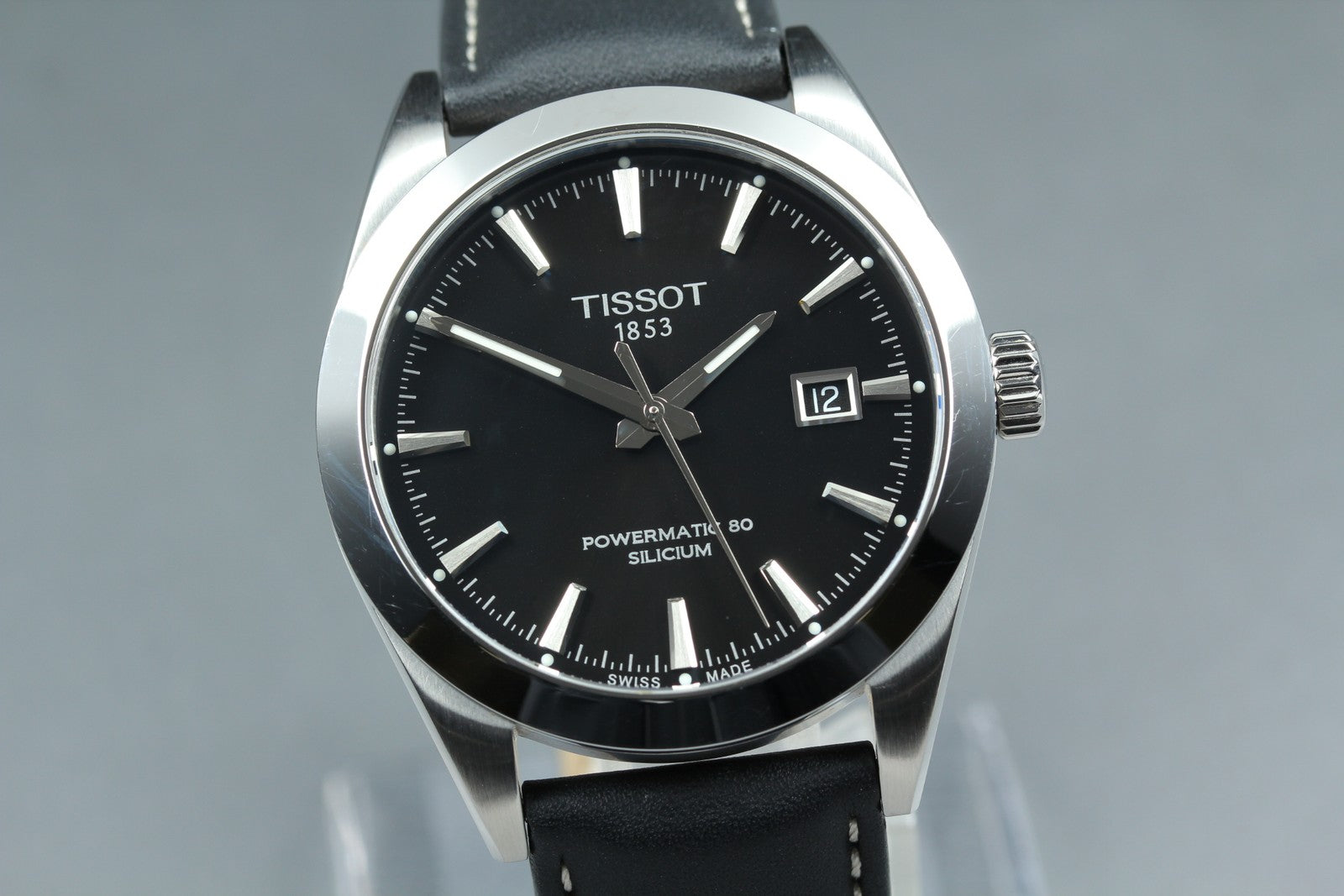 TISSOT Gentleman T127407A Automatic Date Black Dial Men's Watch 40mm JAPAN Box