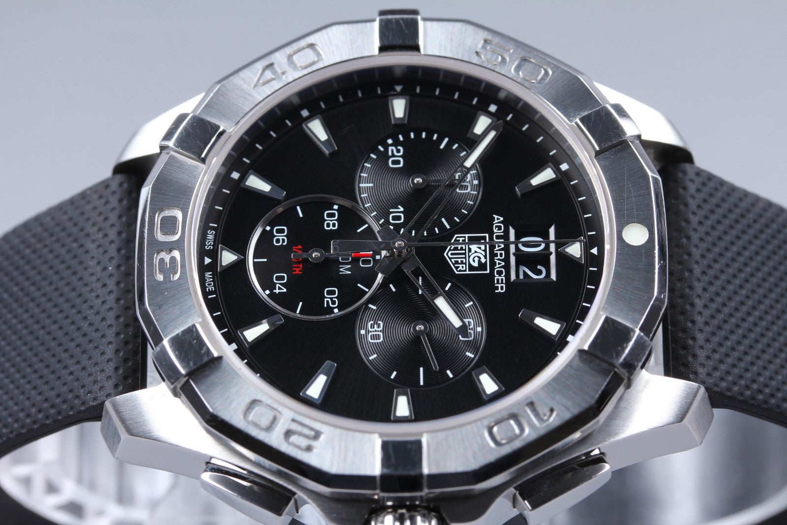 [N MINT]Box TAG HEUER Aquaracer CAY1110-0 Black Quartz Men’s Watch 44mm JAPAN