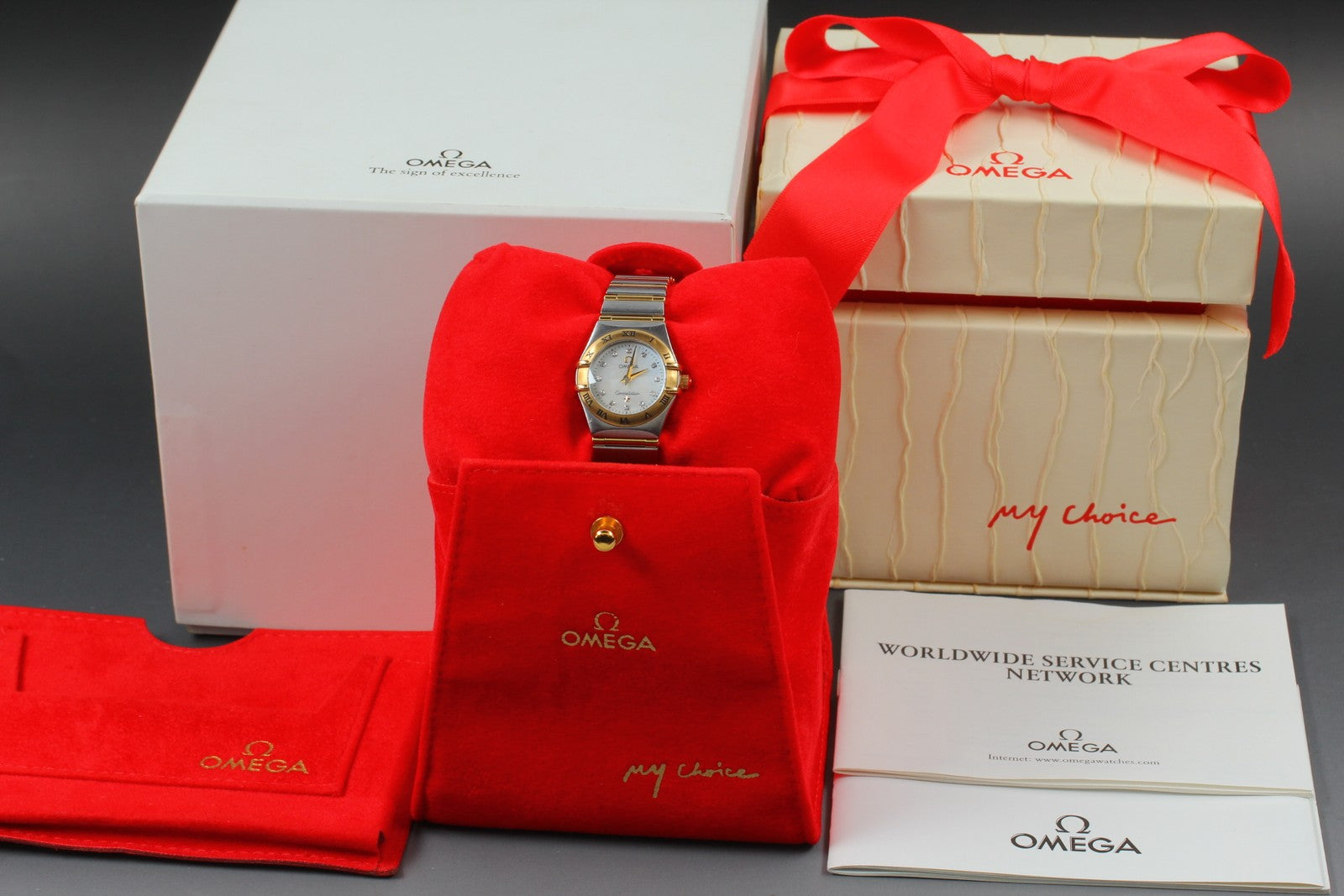 [Exc+5 Box] OMEGA Constellation Mini 795.1203 Diamond 22mm Quartz Women's Watch