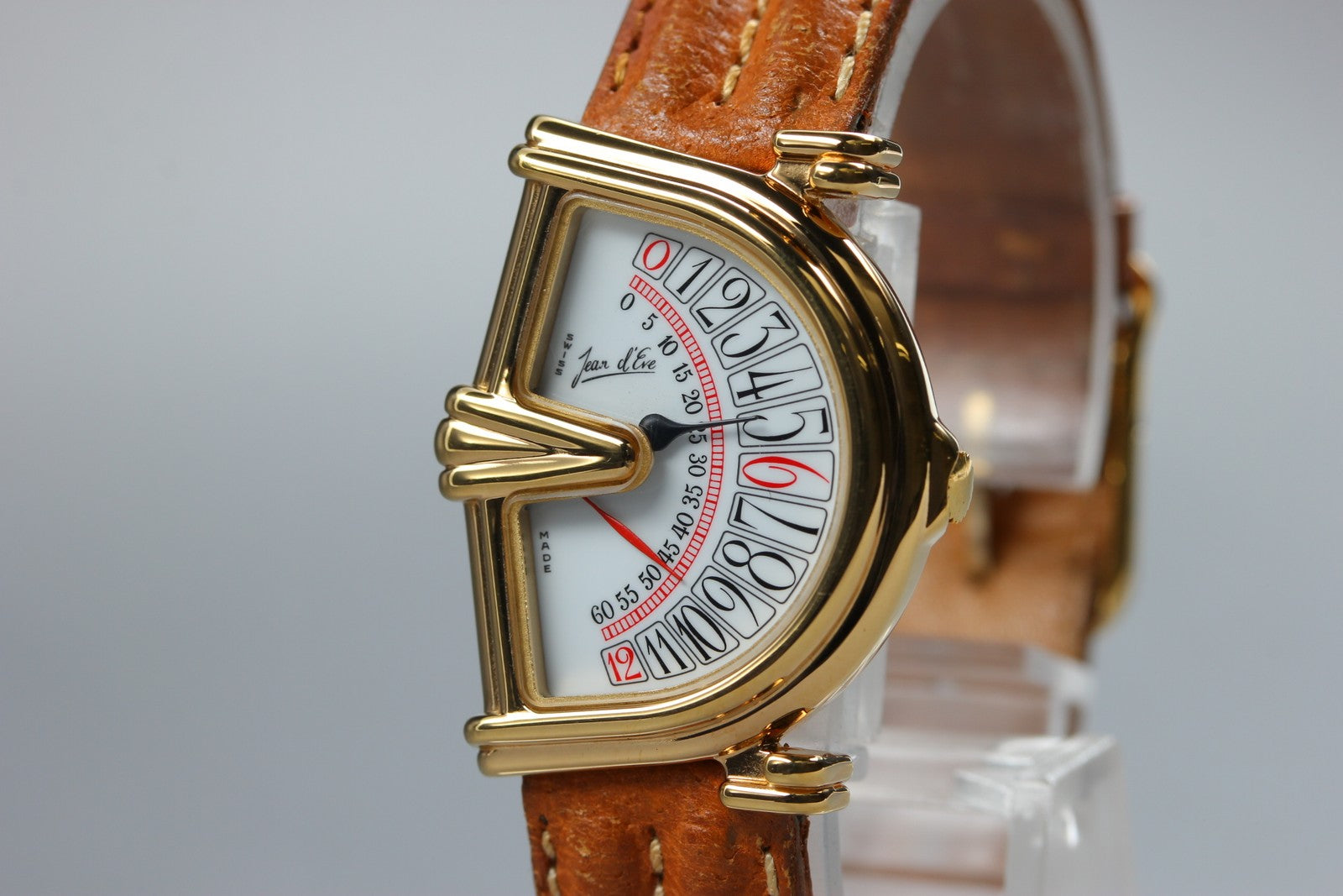 Jean d'eve Sectora Gold 25mm Gold Brown Women's Quartz Watch Vintage [Box]