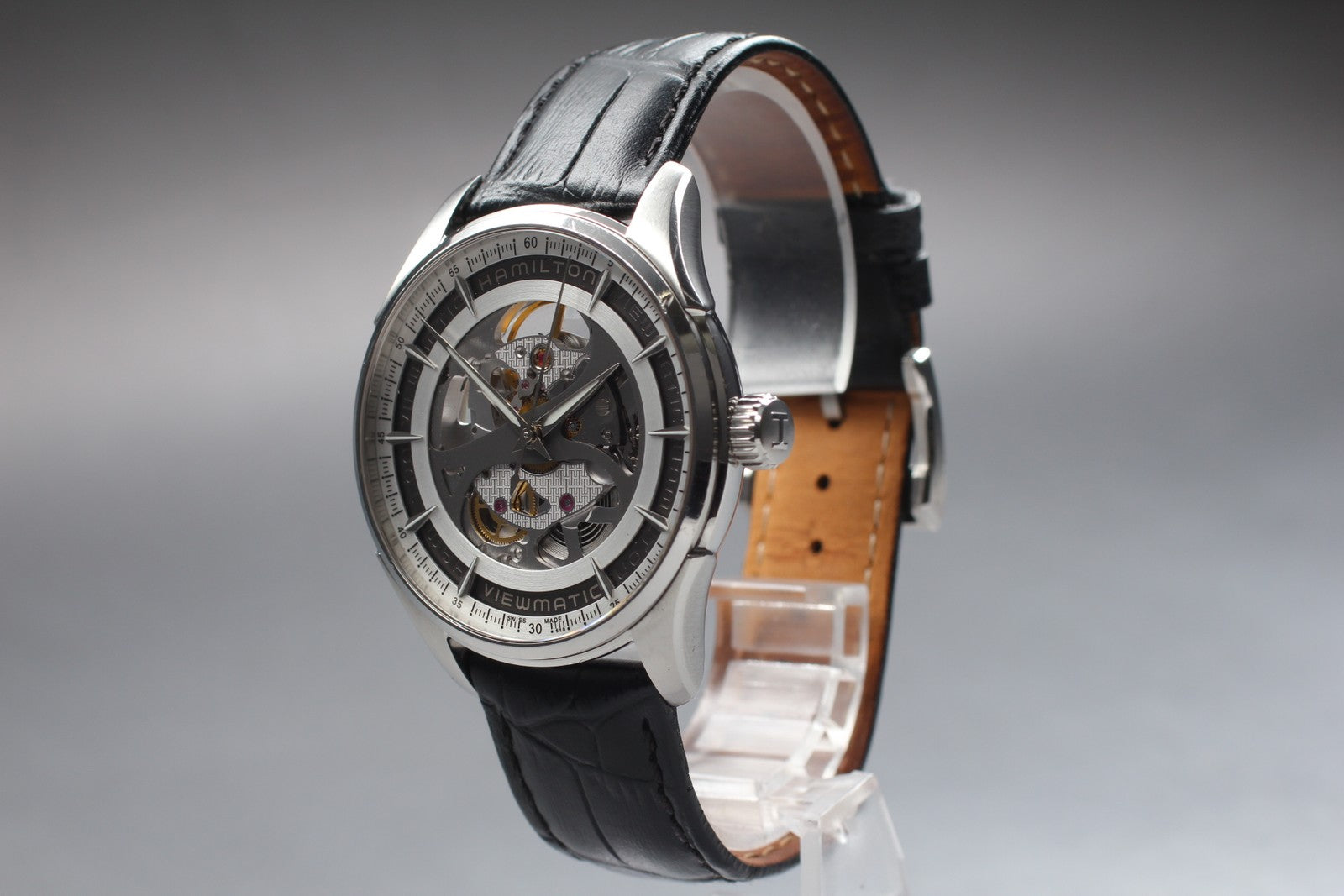 [Exc+5 Box] Hamilton Jazzmaster Viewmatic H425550 Automatic Skeleton Men’s Watch