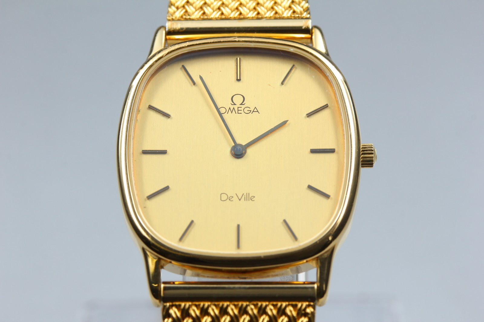 [Exc+5 Box] Omega De Ville 191.0220 Cal.1434 28mm Gold Dial Quartz Men's Watch