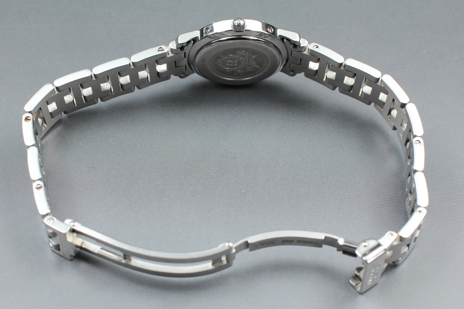 [Exc+5 Box] Hermes Clipper CL4.210 24mm Silver Woman's Quartz Watch JAPAN