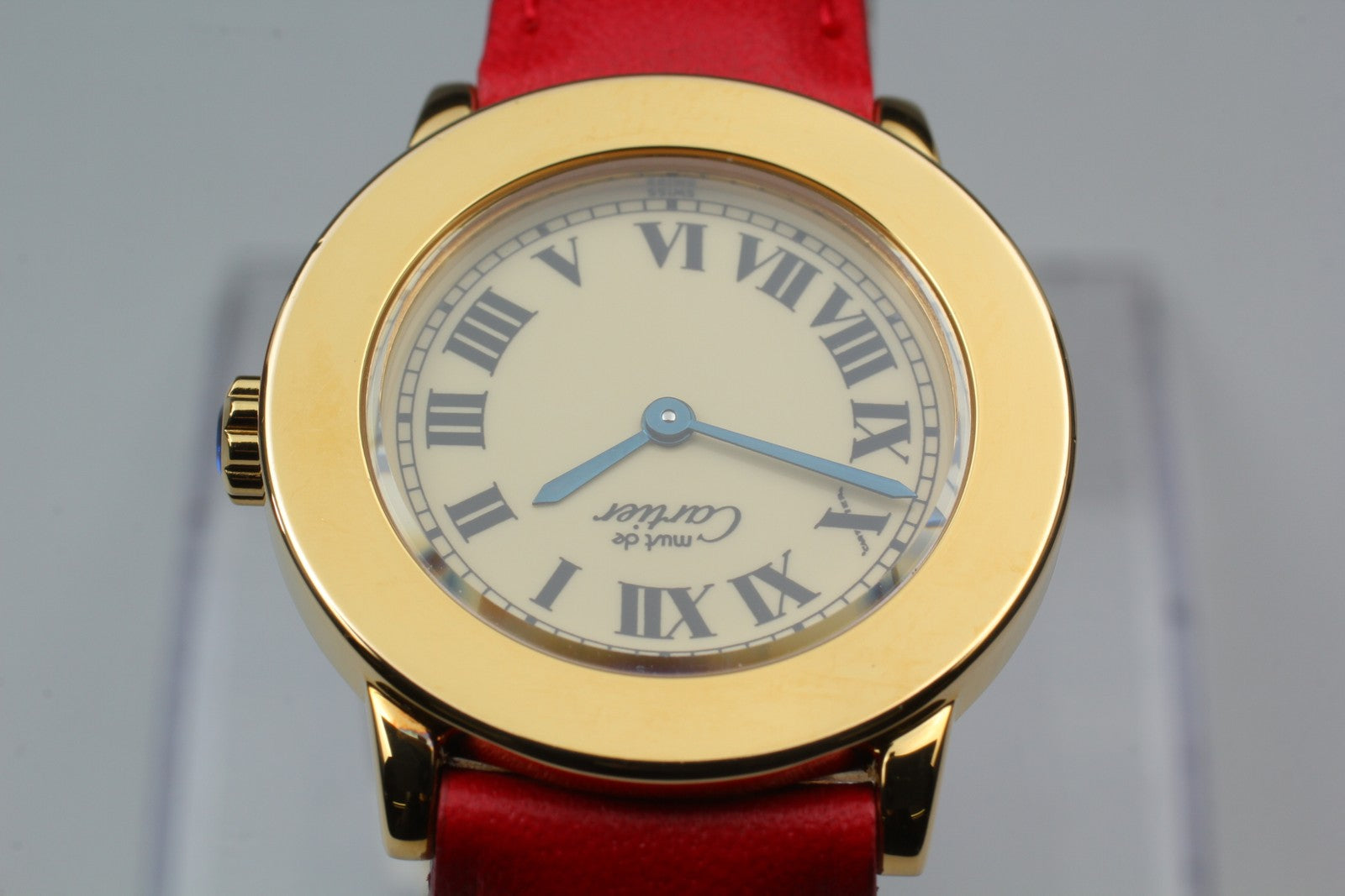 Vintage Cartier Must Ronde de Cartier 1801 Red 27mm Women's Quartz Watch [Box]