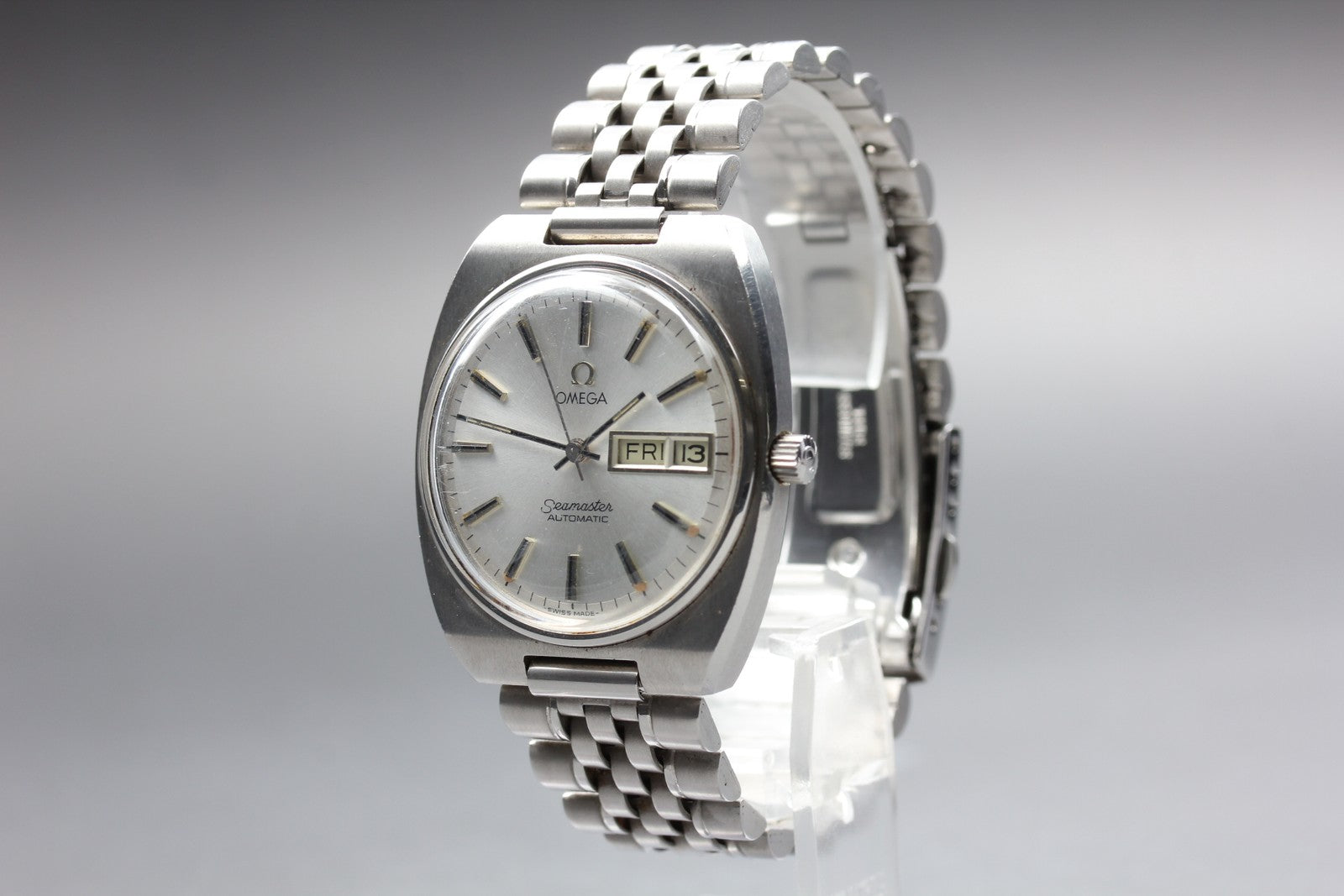 [Exc+5] Vintage OMEGA Seamaster 166.0216 Automatic Silver Men's Watch 35mm JAPAN