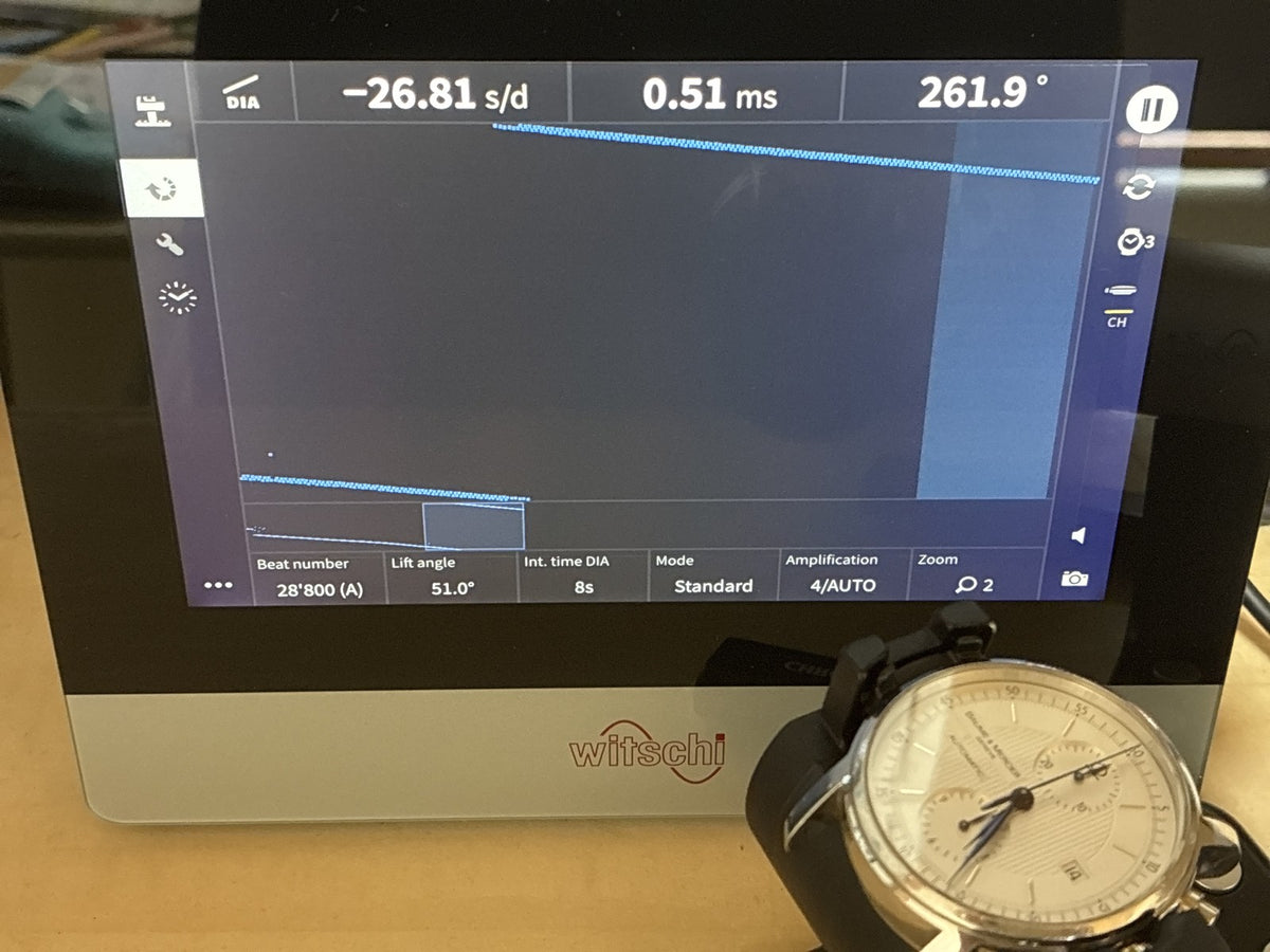 BAUME＆MERCIER Classima 65560 Automatic Chronograph White Men's Watch 42mm JAPAN