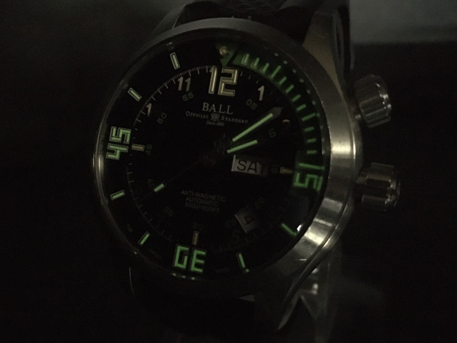 BALL Engineer DM1020A Black Dial Automatic Day/Date Men's watch 41mm JAPAN Box