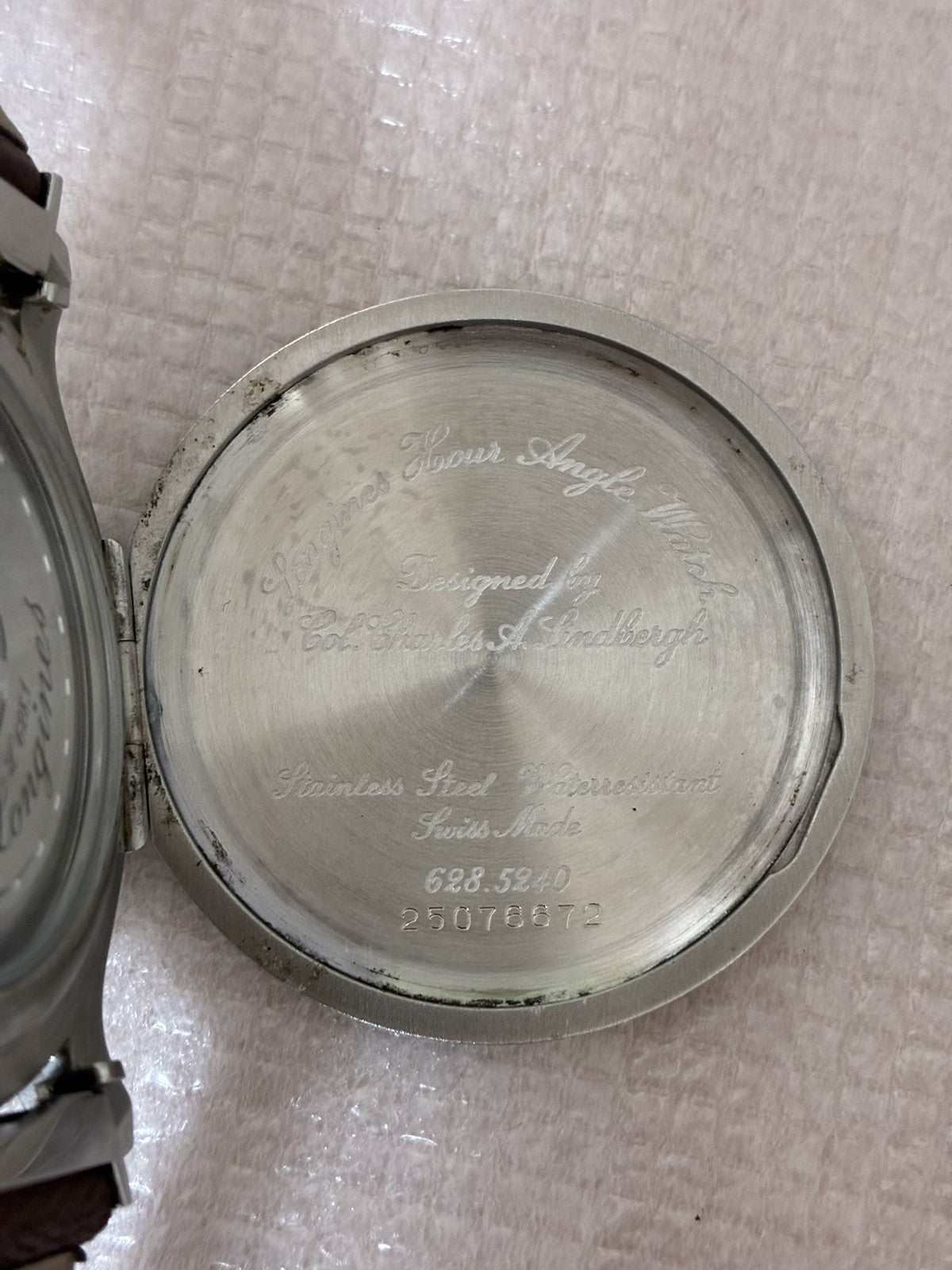 LONGINES Lindbergh Hour Angle L628.5240 Automatic White Men's Watch 37mm JAPAN