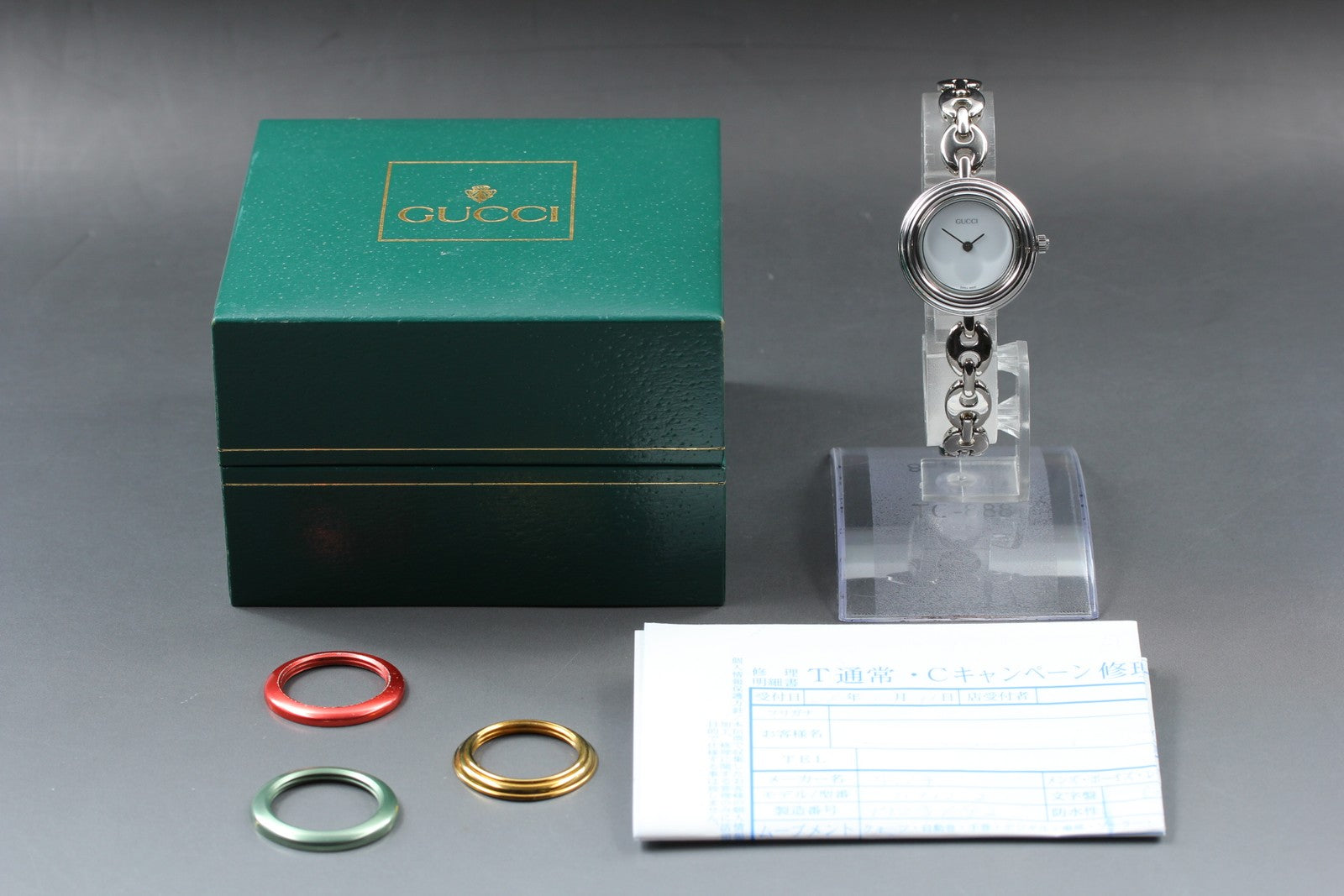 [Overhauled] Gucci Change Bezel 11/12.2 4 Colors Silver Women's Quartz Watch Box