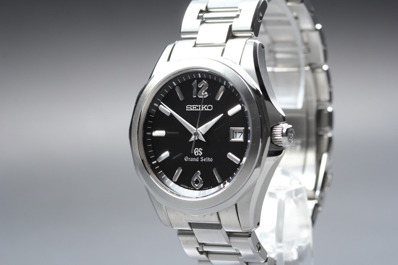 Grand Seiko GS 9F62-0A60 SBGX035 Black Dial 37mm Quartz Men's Watch JAPAN