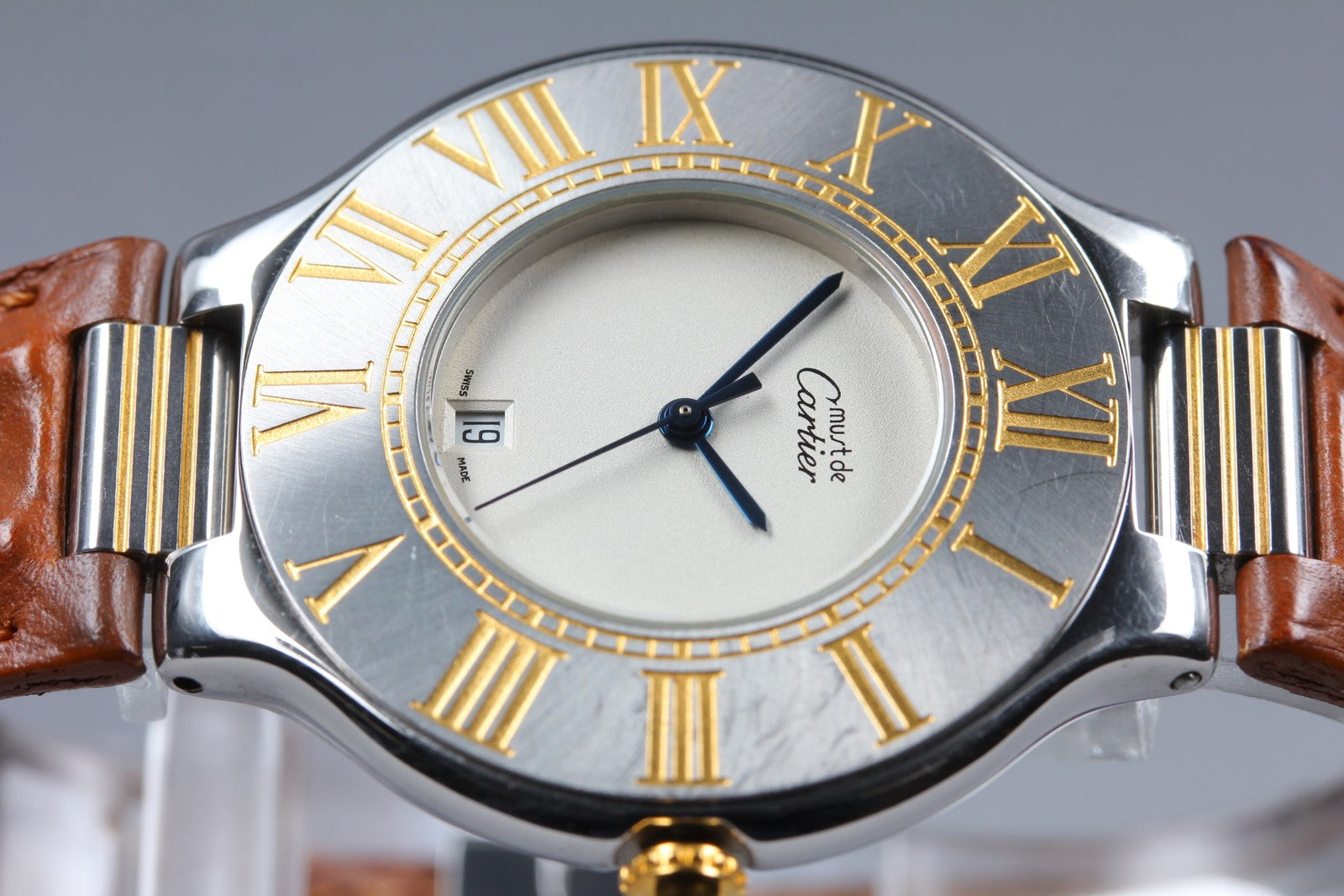 Vintage [Exc+5 Box] Cartier Must de Cartier 21 126000P 34mm Men's Quartz Watch