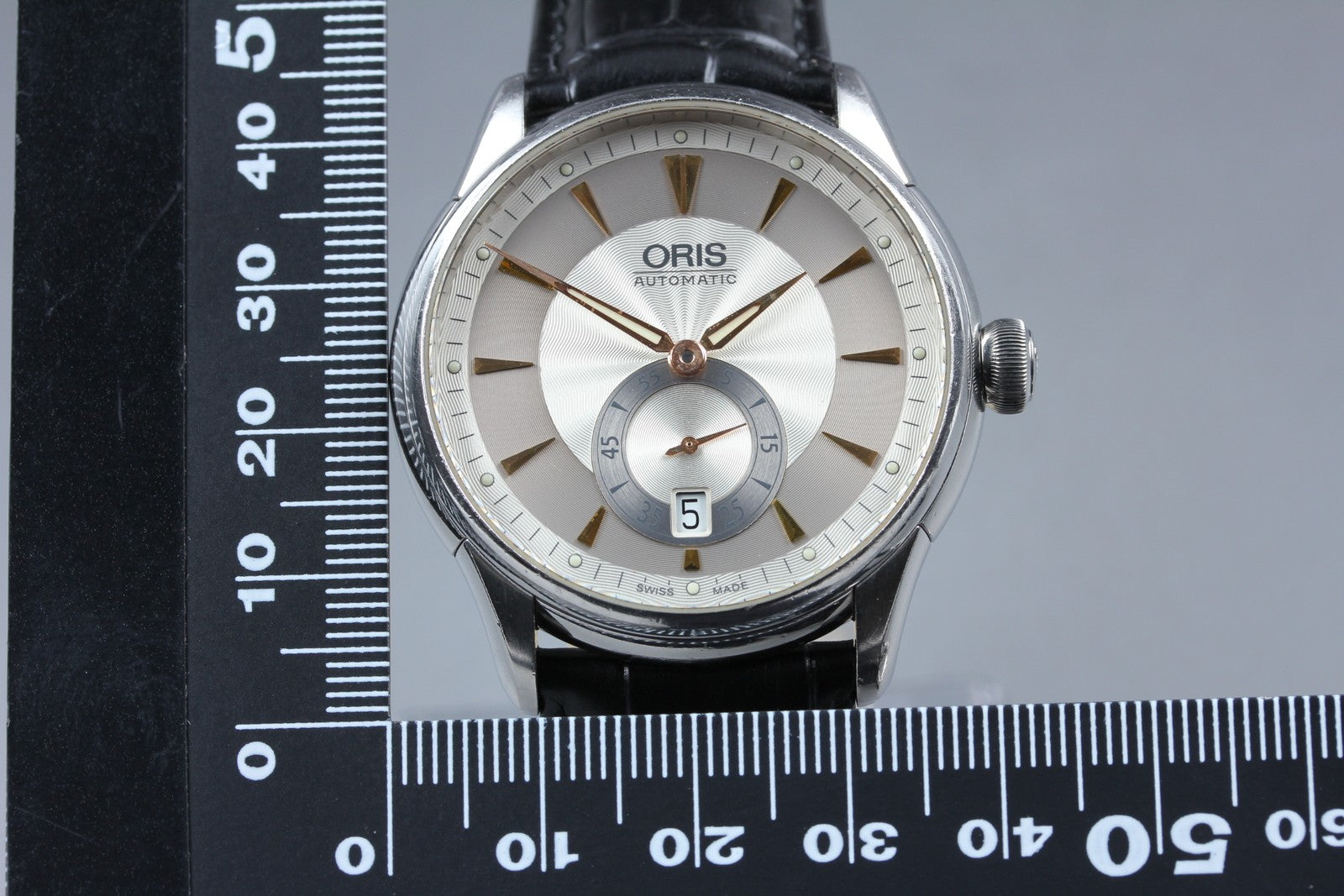 [Exc+5] ORIS Artelier Small Second Date 7582 40mm Silver Automatic Men's Watch