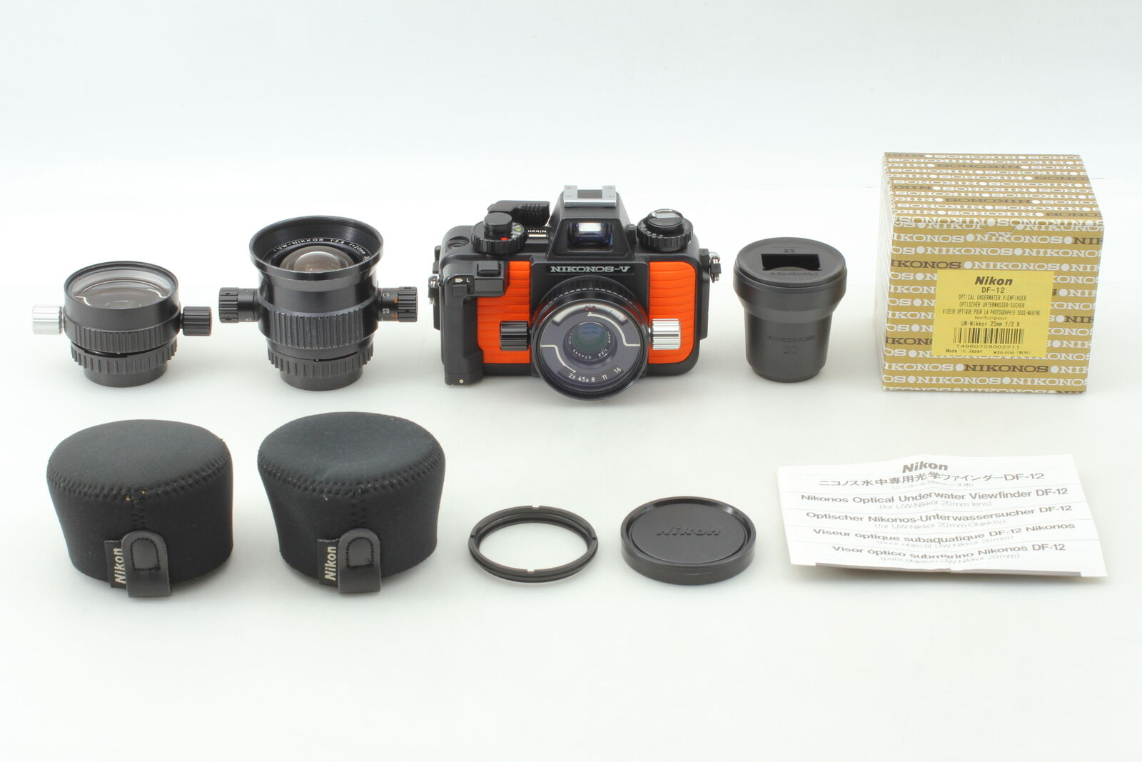 [Near MINT w/Finder] Nikonos V Orange 3 Lnes 20mm f2.8 28mm f3.5 35mm f2.5 JAPAN