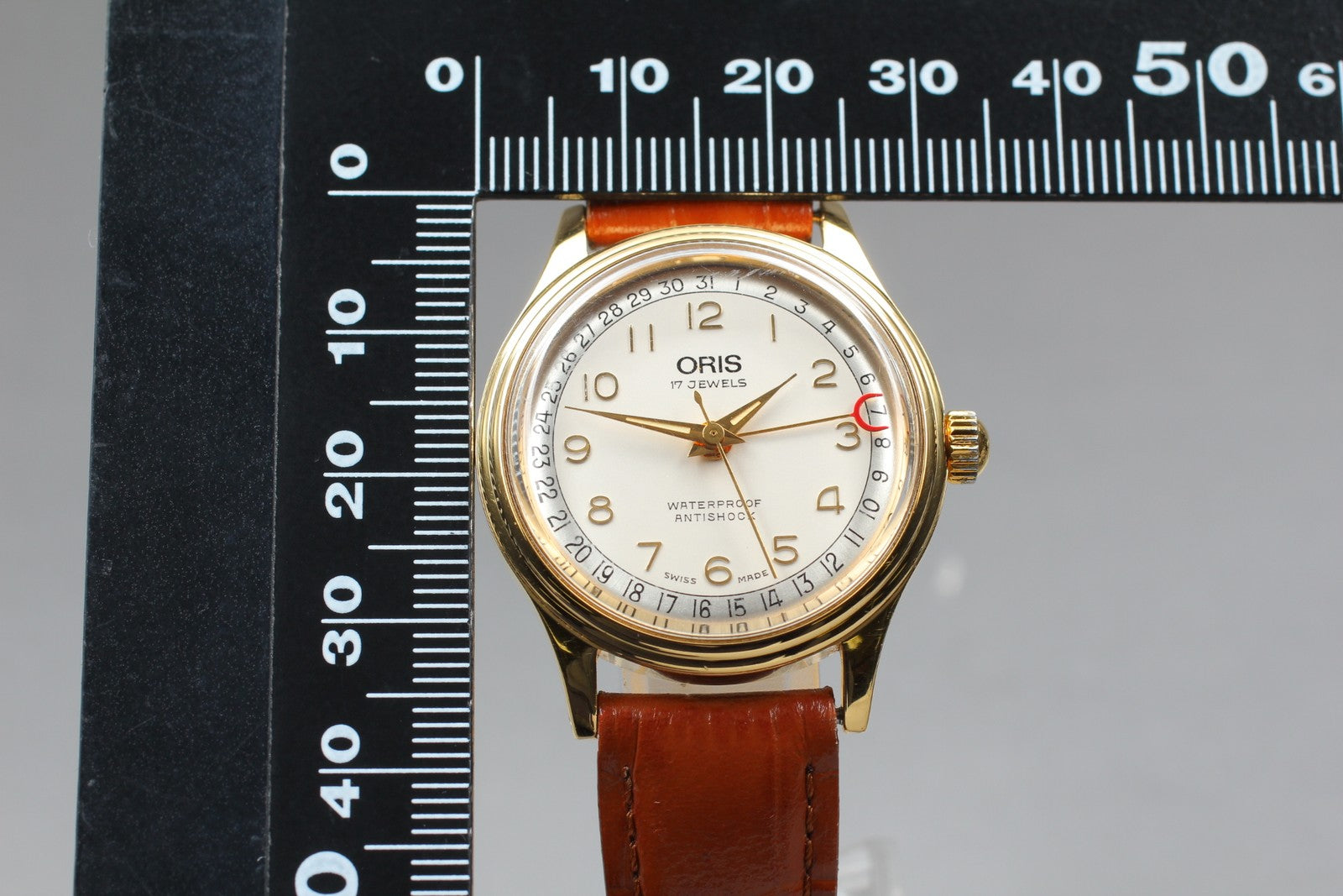 [Exc+5 Box] ORIS Pointer Date 302-7285B Hand Winding Gold Men's Watch From JAPAN