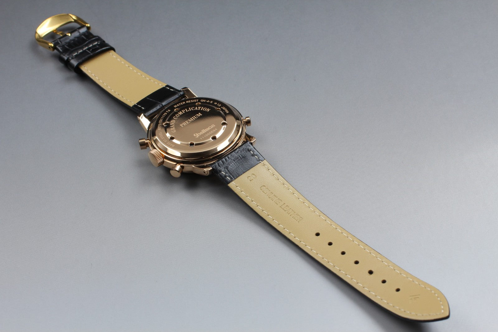 [Exc+5] SHELLMAN Grand Complication Premium 6771-T011179 TA Qz Watch From JAPAN