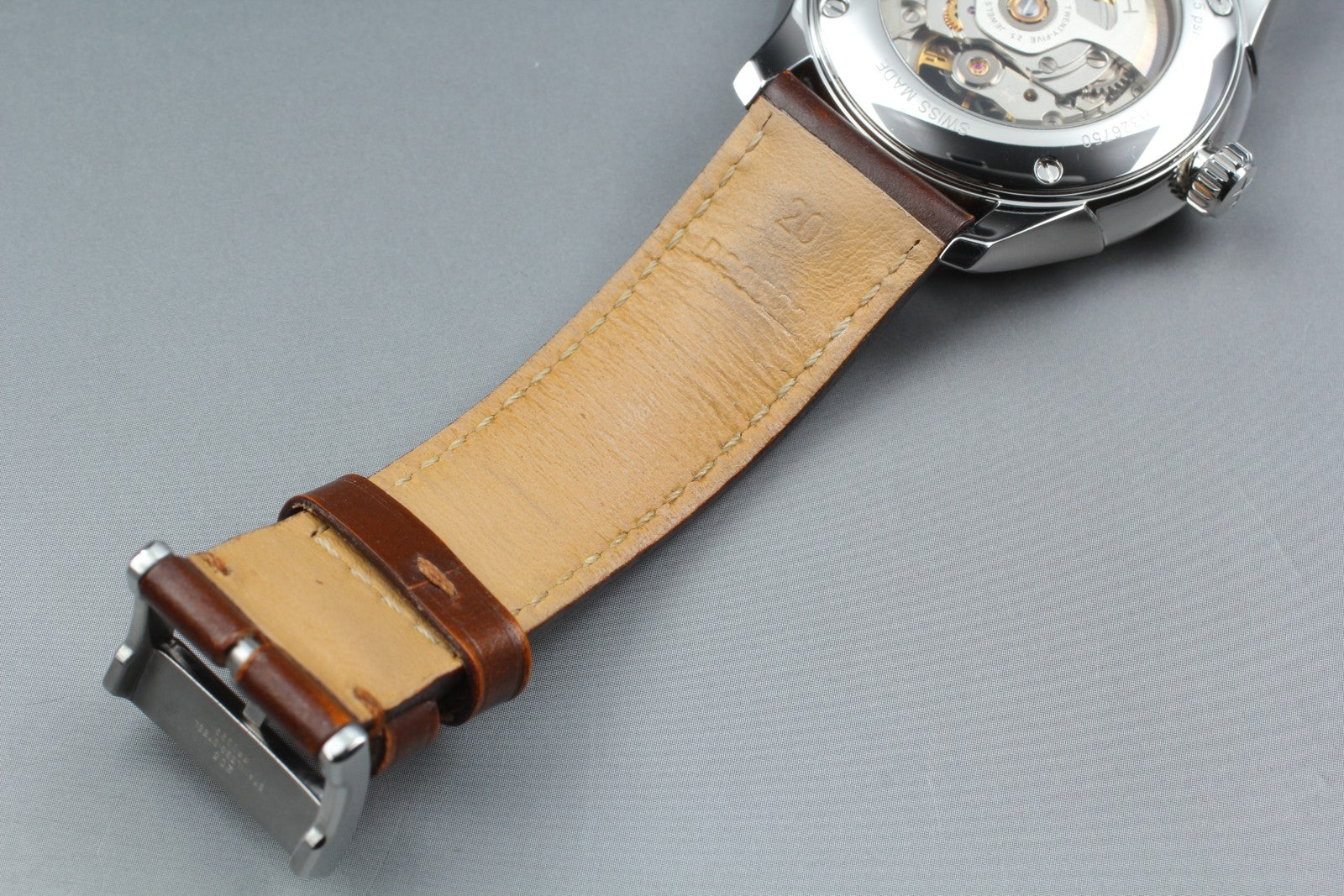 HAMILTON Jazzmaster Open Heart H326750 Blue Brown 39mm AT Men's Watch [Box]