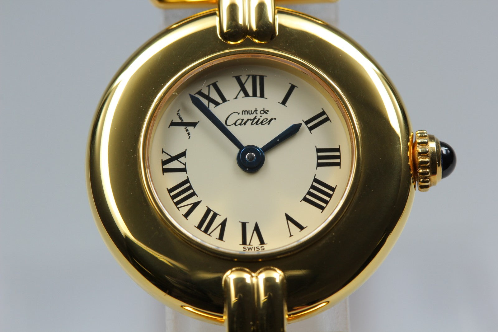 Cartier Must Colisee Vermeil 590002 Green Gold Women's Qz Watch Vintage [Pouch]