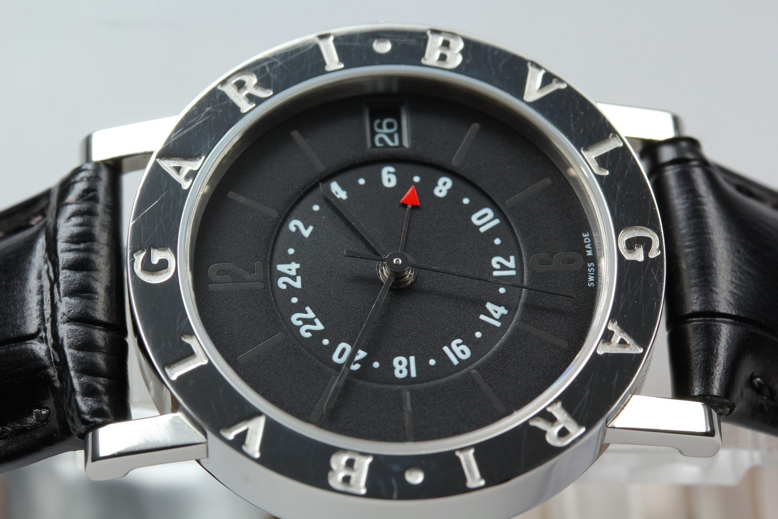 BVLGARI BVLGARIBVLGARI BB33SL GMT Black Automatic Men's Watch 33mm JP Box