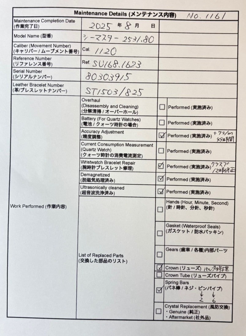 [Exc+5] Omega Seamaster 300M 2531.80 41mm Automatic Blue Dial Men’s Watch JP