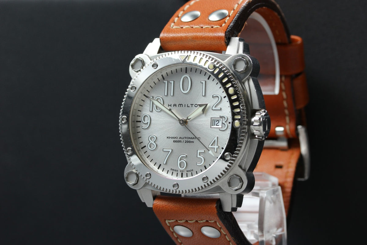 Hamilton Khaki Below Zero H785550 44mm Silver Brown Automatic Men's Watch