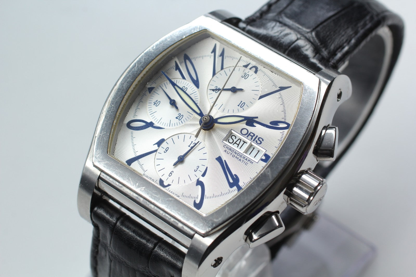ORIS Miles 7532 Automatic Chronograph Day/Date White Dial Men's Watch 41mm JAPAN