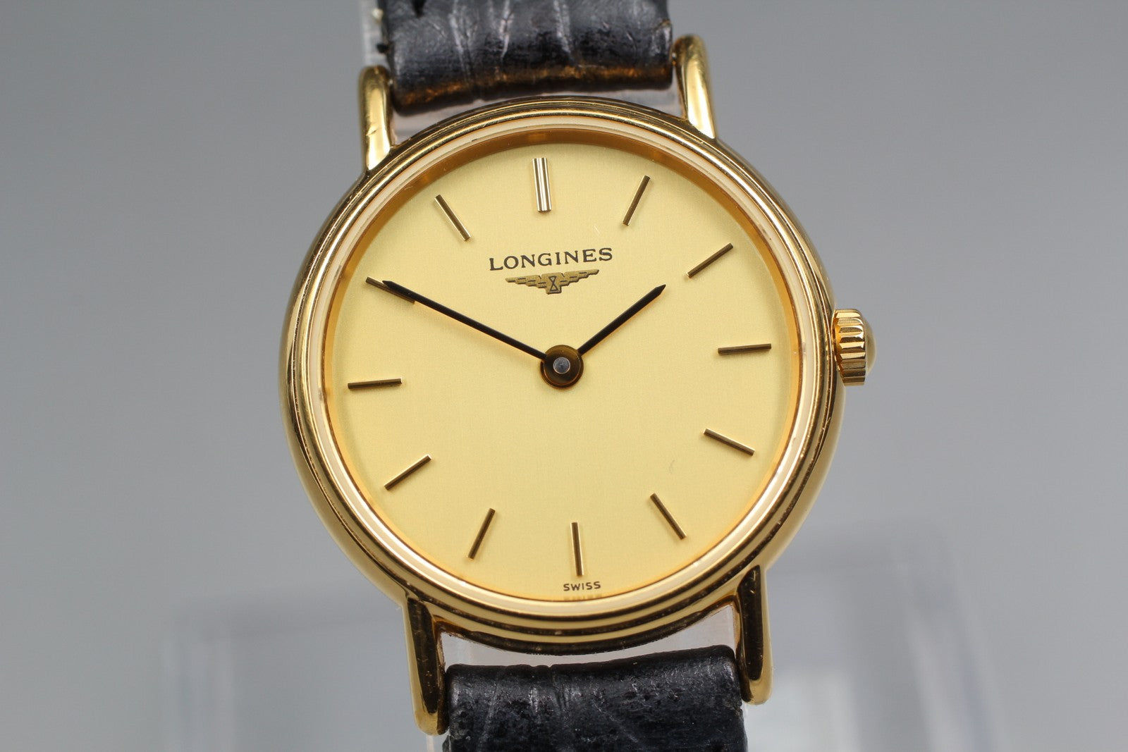 NewBatt[Exc+5] Vintage Longines L4.137.2  Gold Women's Quartz Watch 23mm JAPAN