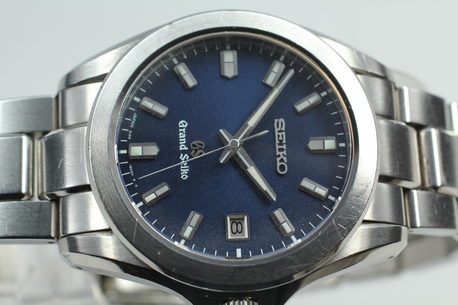Grand SEIKO GS 8J56-8020 SBGF019 Navy Blue Dial Men's Quartz Watch JAPAN [Box]