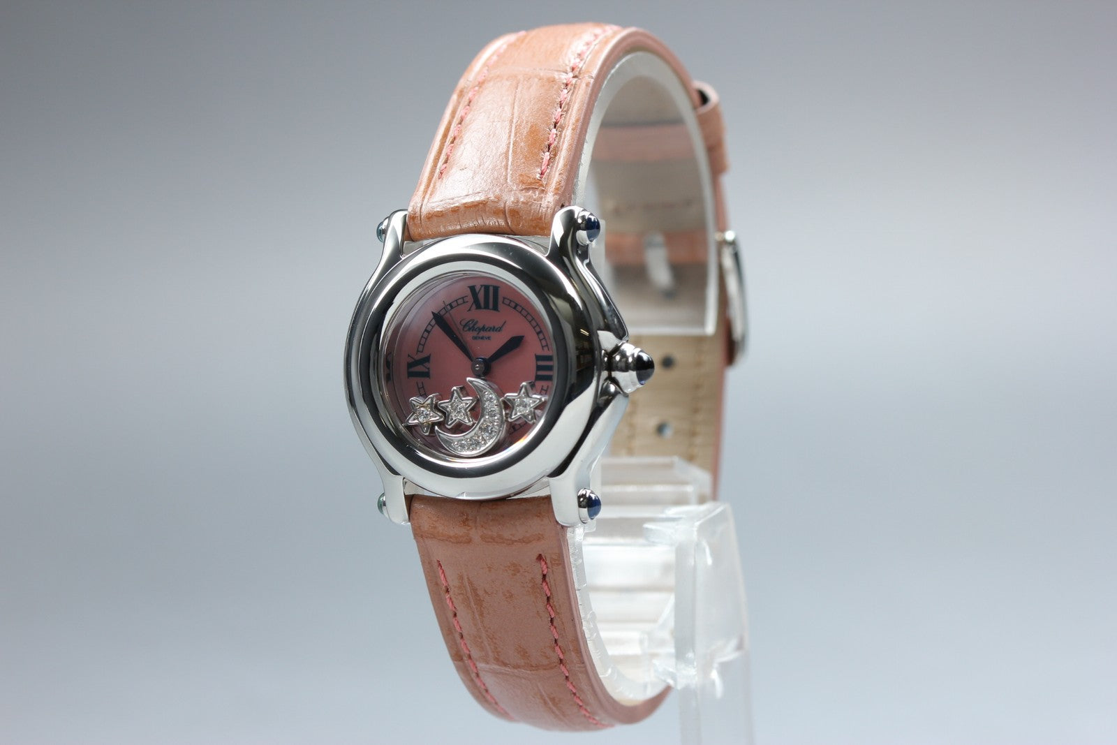 Chopard Happy Sport 27/8245-23 Moon Star Pink Diamond Quartz Women’s Watch [Box]